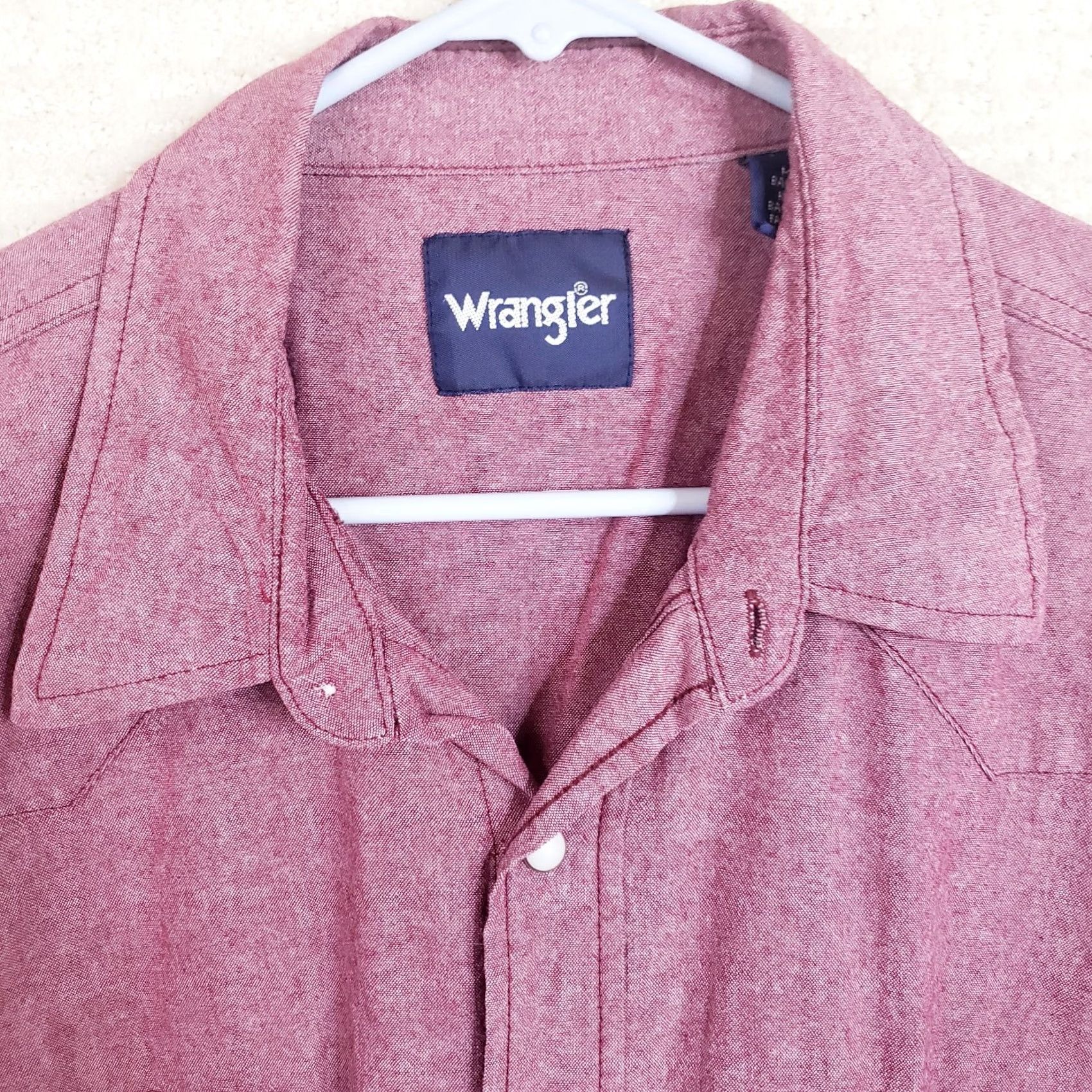 Wrangler Wrangler Western Pearl Snap Shirt Men's XXL 2XL Red Button Up Collared Long Sleeve Casual Workwear Size US XXL / EU 58 / 5 - 4 Thumbnail