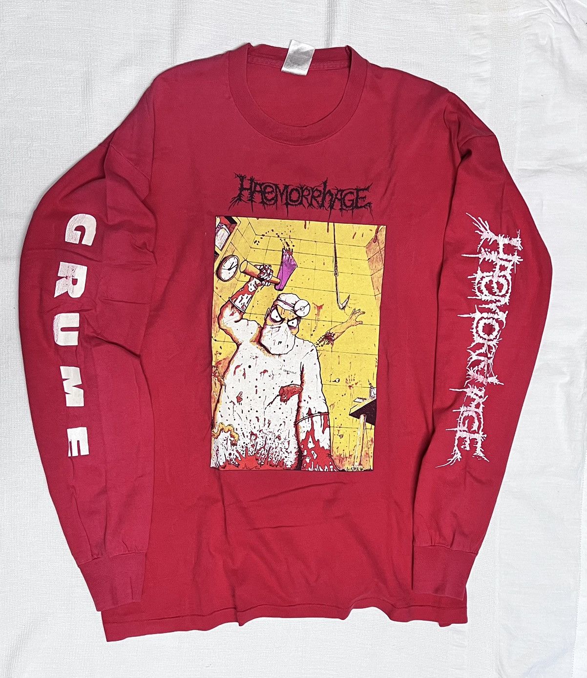Other 🔥Hot Drops🔥 Vintage 90s Band Haemorrhage Grume T Shirt Size US XL / EU 56 / 4 - 1 Thumbnail