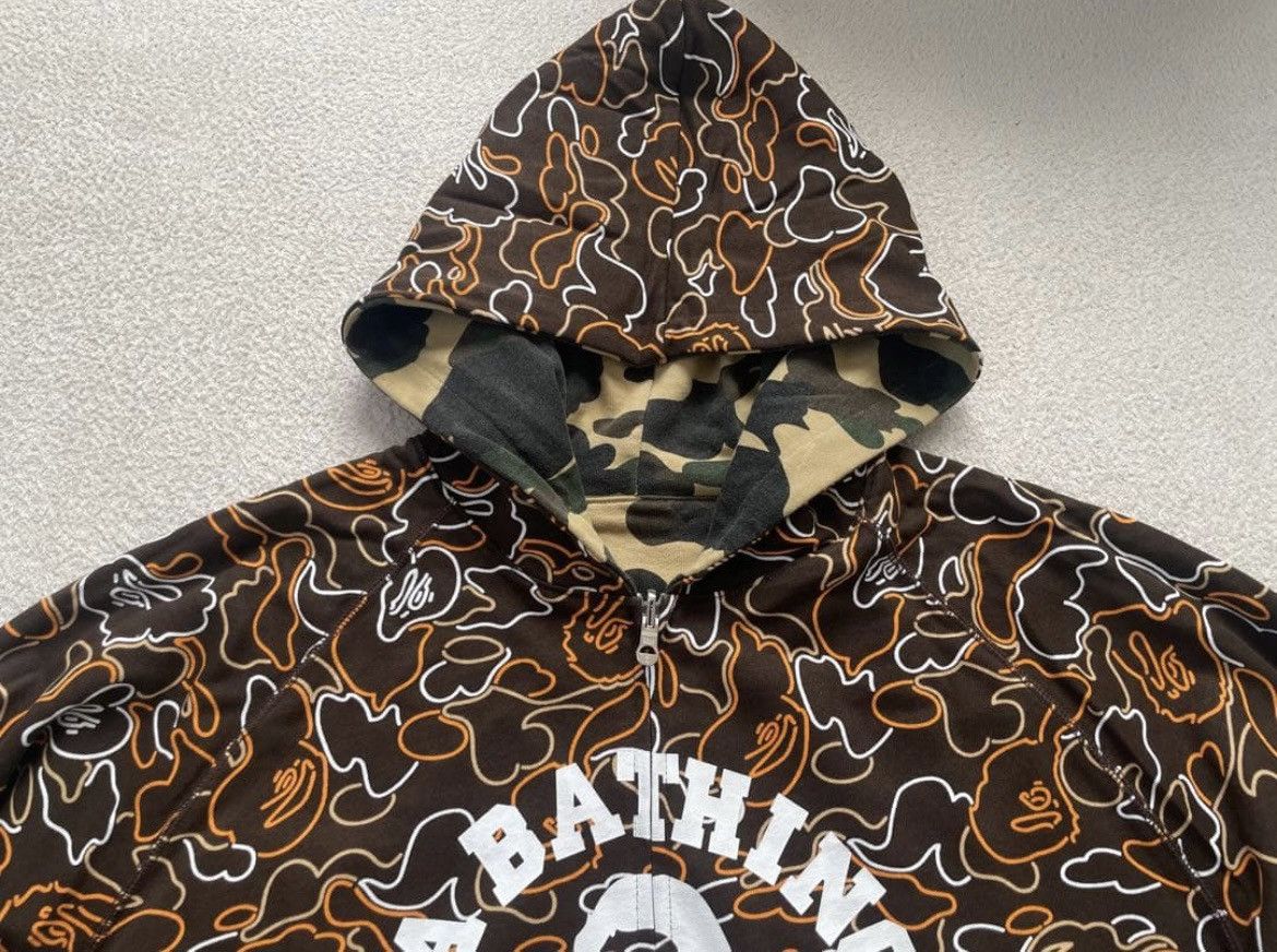 Bape RARE OG 2006 A BATHING APE REVERSIBLE COLLEGE NEON FULLZIP Size US XL / EU 56 / 4 - 7 Thumbnail