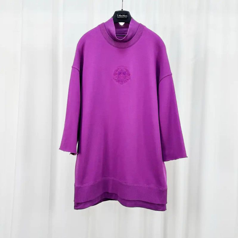 Givenchy Givenchy Purple Cotton Embroidered Long Sleeve Sweatshirt 0089 Size US S / EU 44-46 / 1 - 1 Thumbnail
