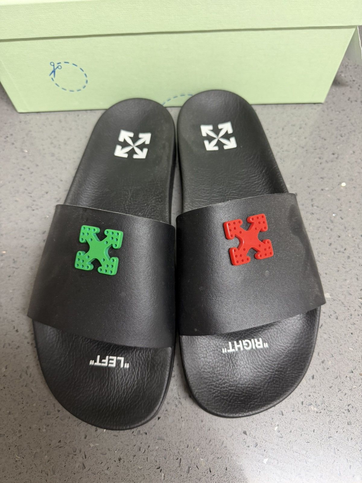 Off-White Off-White X Logo Slides 12US / 46EU Size US 12 / EU 45 - 2 Thumbnail