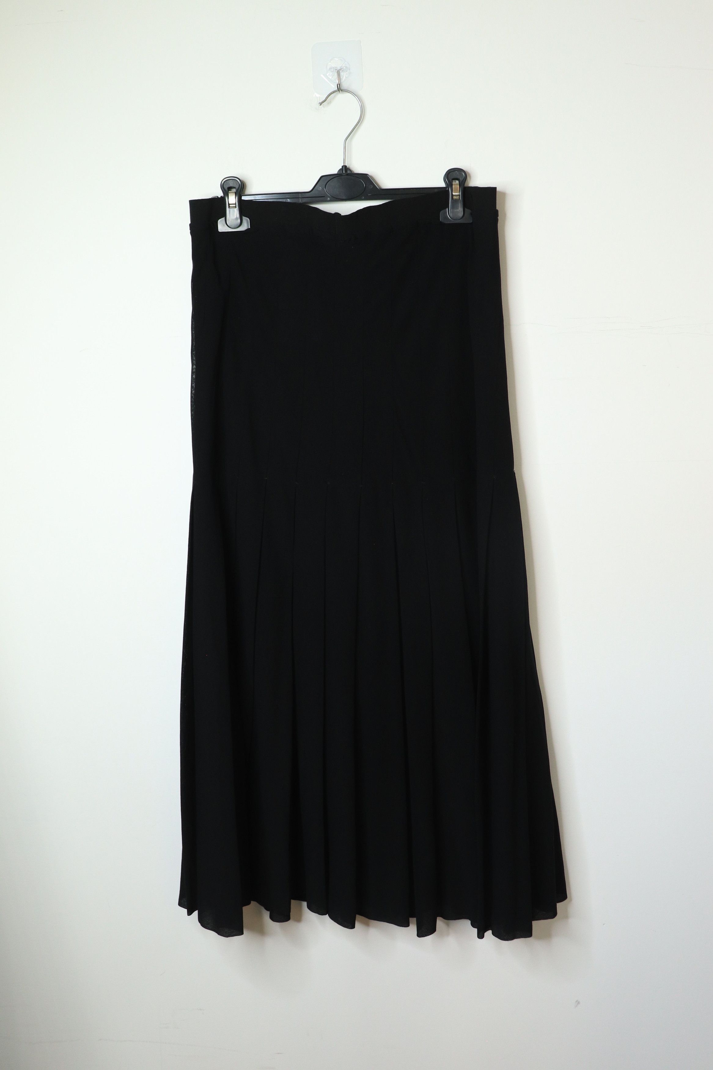 Jil Sander Black pleated midi skirt - UK 16 Size 34" / US 12 / IT 48 - 1 Thumbnail