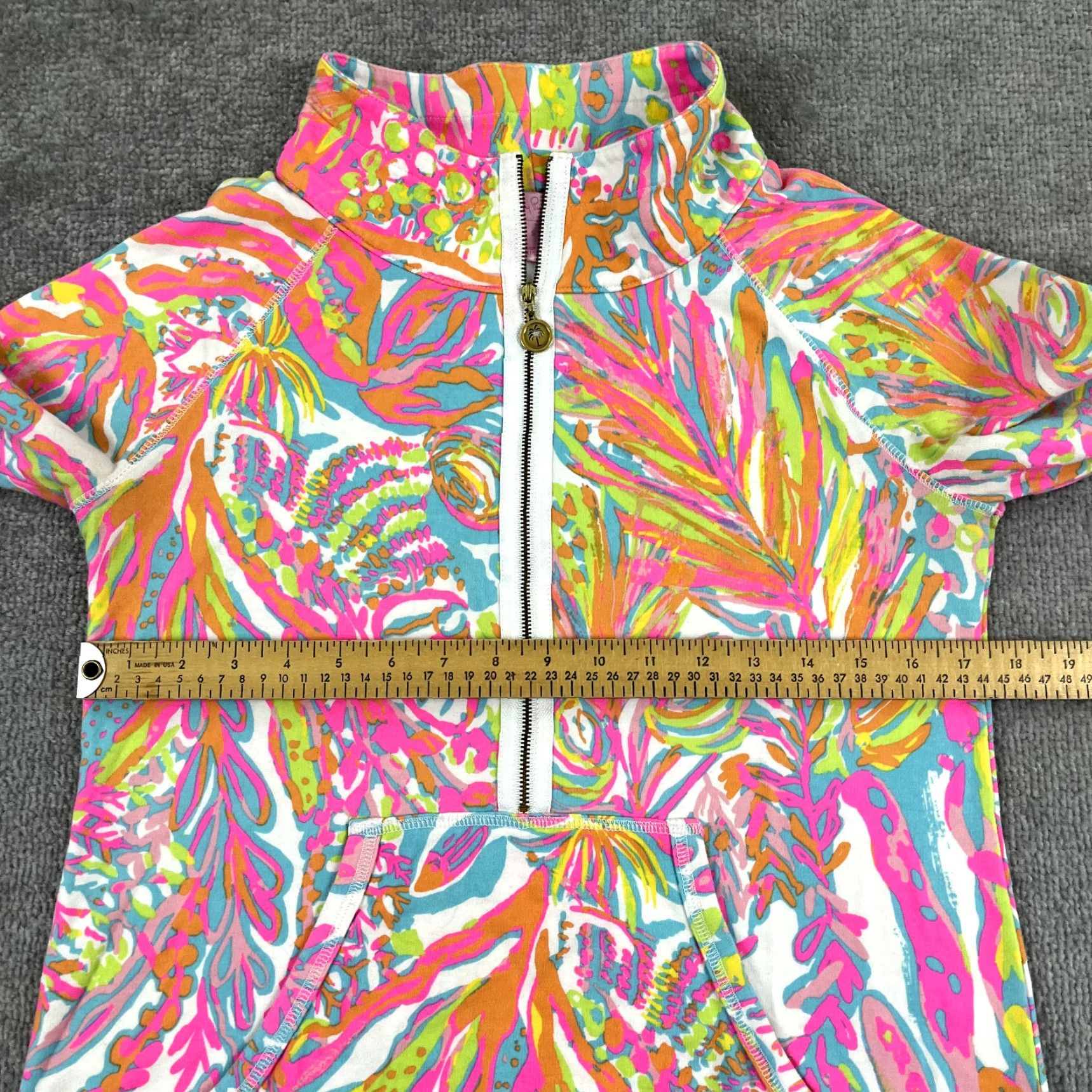 Lilly Pulitzer Lilly Pulitzer Pullover Small Multicolor Floral Preppy Skipper Popover 1/2 Zip Womens Size S / US 4 / IT 40 - 5 Thumbnail