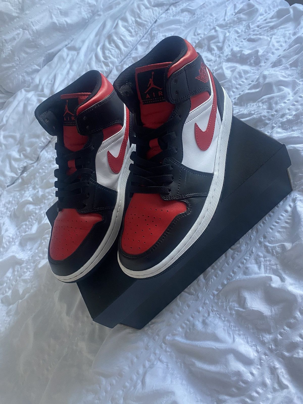 jordan white and red and black