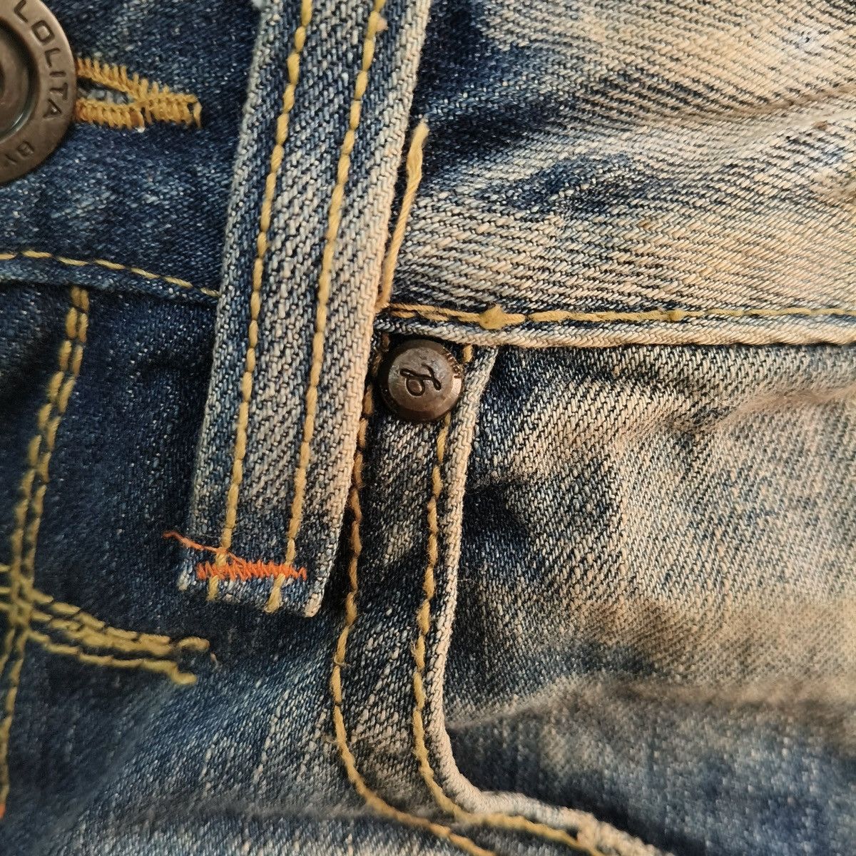 Japanese Brand Vintage Japanese Lolita Jeans Mud Wash Distressed Denim Size US 28 / EU 44 - 16 Thumbnail