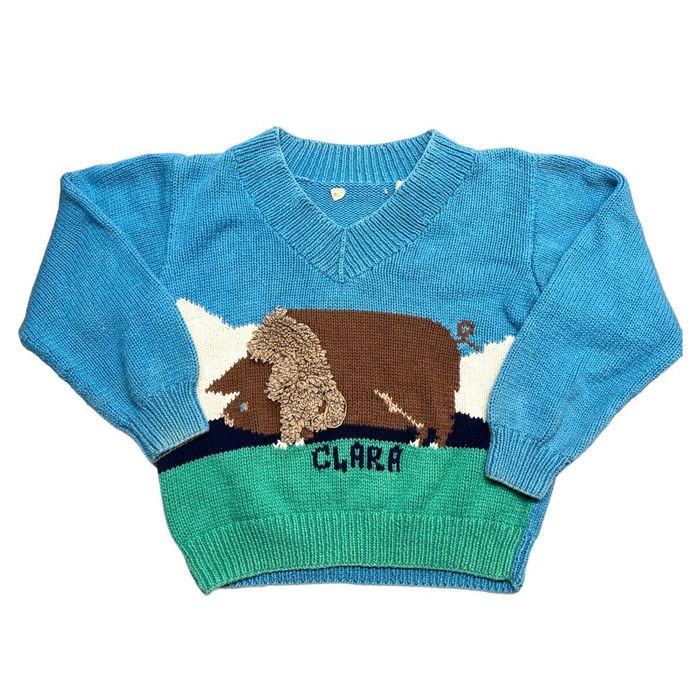 Vintage Vintage 80s Clara Pig Animal Knit Sweater Grailed