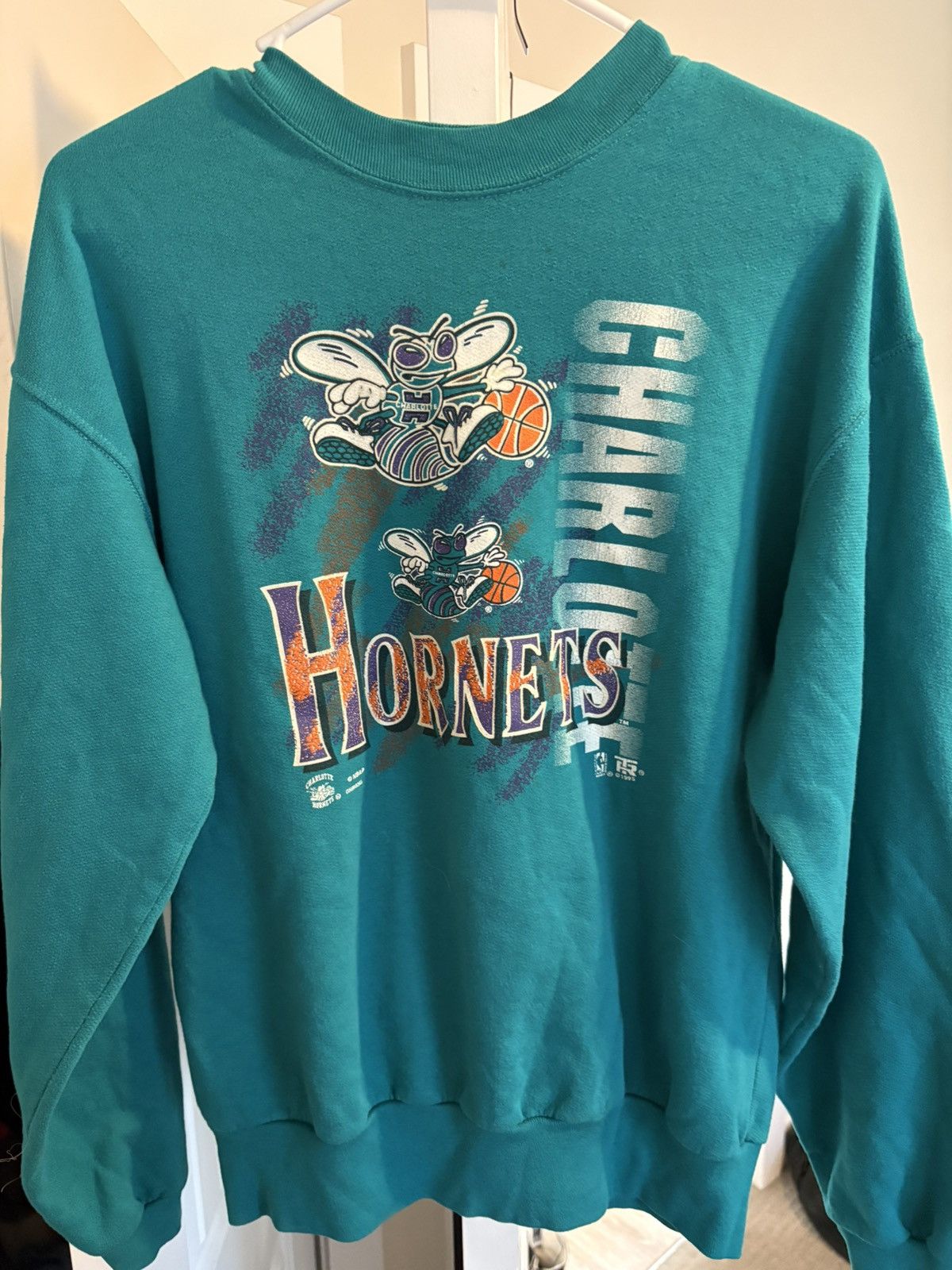 Vintage Vintage Charlotte Hornets Sweater Size US XL / EU 56 / 4 - 1 Thumbnail