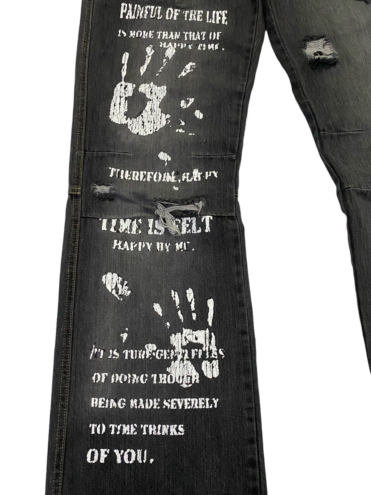 Japanese Brand Sex Pot Revenge Distressed Denim Pants Size US 32 / EU 48 - 13 Thumbnail