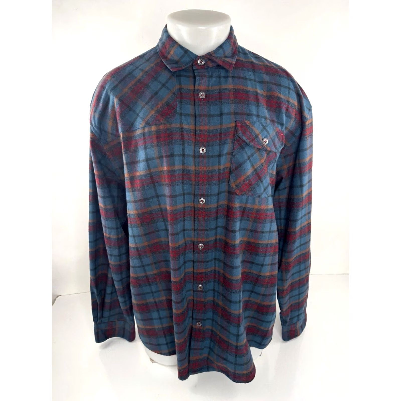 Howler Brothers HOWLER BROS Western SHIRT Plaid XL Button-Up Long Sleeve Multicolor Patch Shoulder / Forearm Western Theme Mens Shirt Size US XL / EU 56 / 4 - 2 Thumbnail