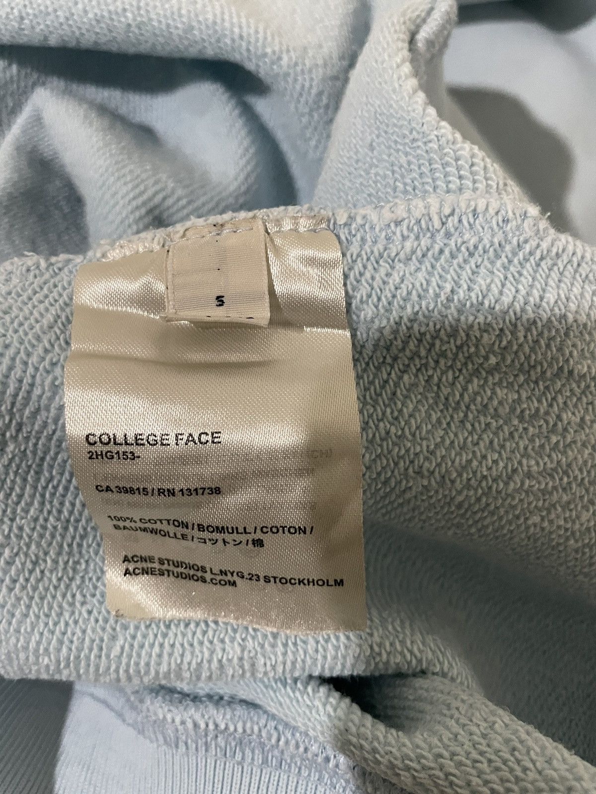 Acne Studios Rare🔥Acne Studios College Face Slubby Distressed Jumper Size US S / EU 44-46 / 1 - 14 Thumbnail