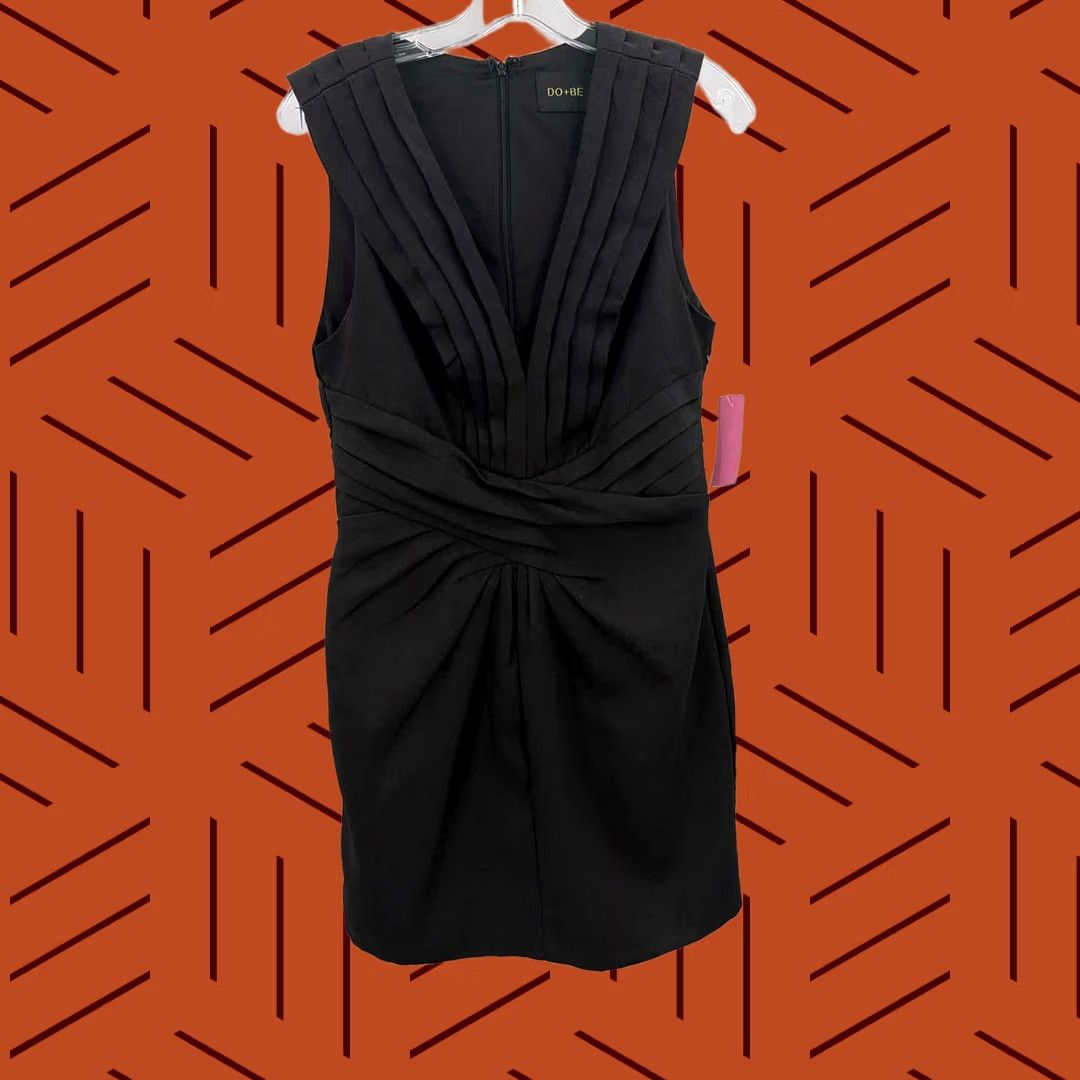 Vintage Pre-Owned Do + Be Black Size Medium Short Sleeveless Dress Size 32" / US 10 / IT 46 - 1 Thumbnail
