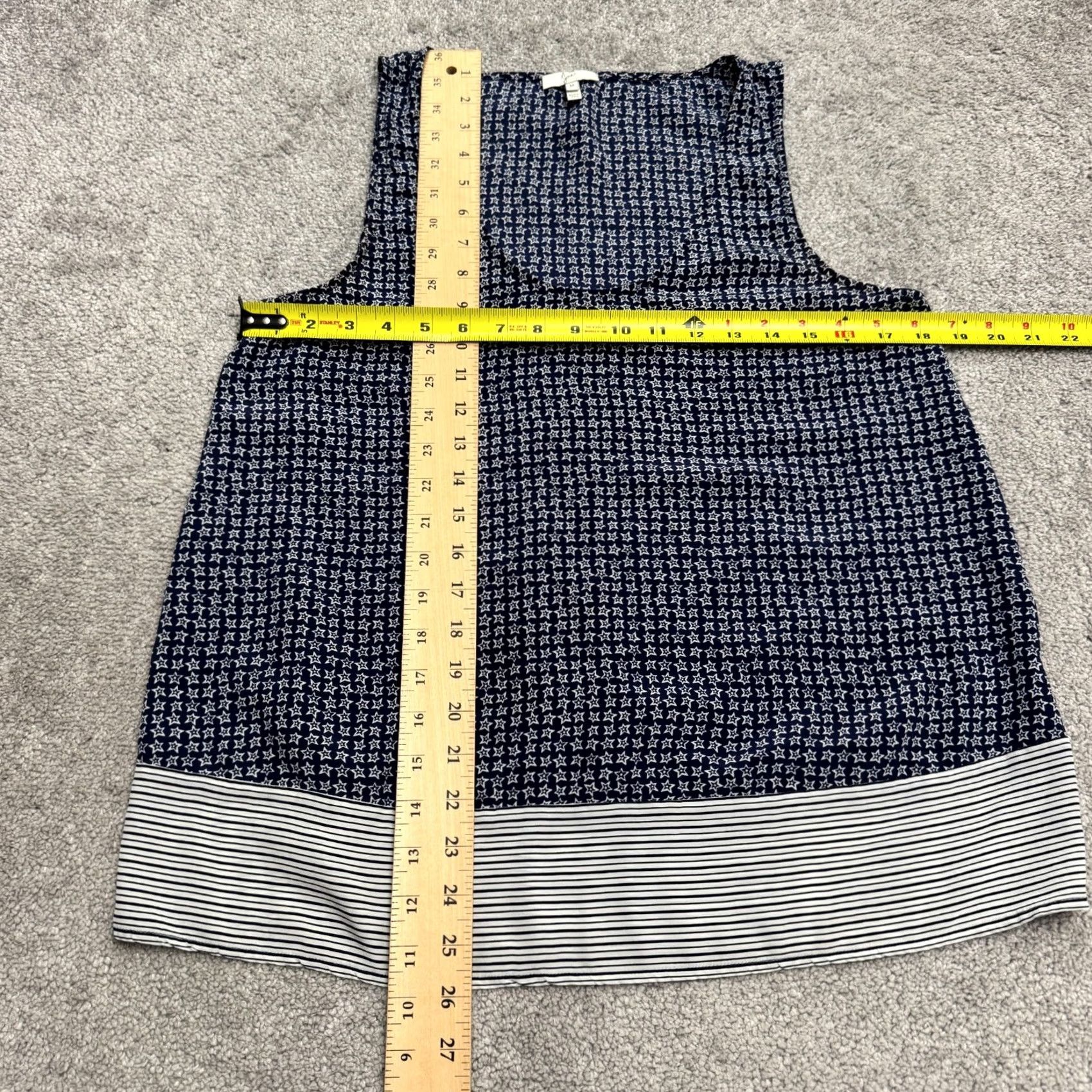 Joie Joie Silk Tank Top Womens M Navy Blue Star Print Casual Sleeveless Scoop Neck Size M / US 6-8 / IT 42-44 - 7 Thumbnail