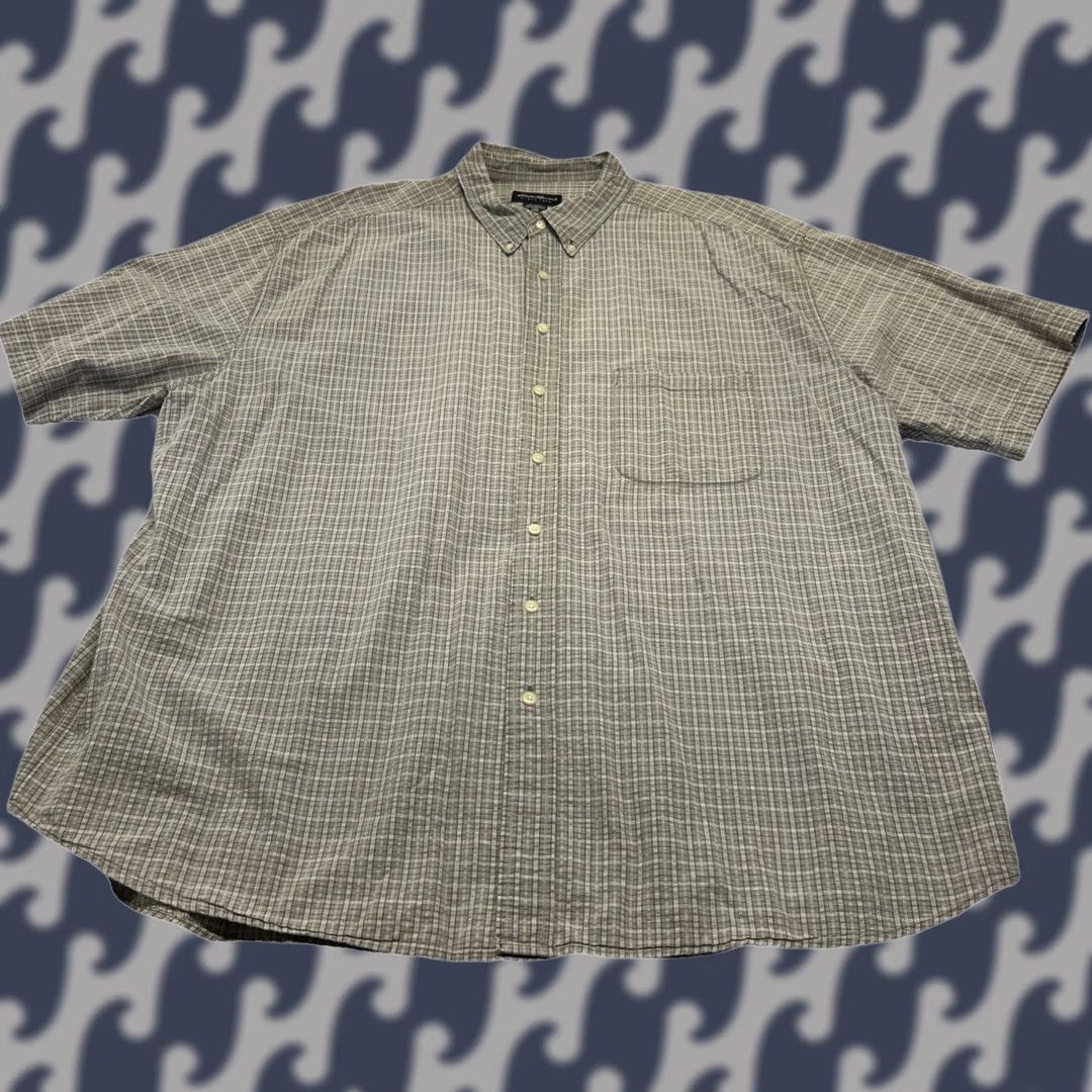 Eddie Bauer VINTAGE Eddie Bauer Plaid Brown Button-Up Shirt Mens 3XL Short Sleeve Button-Up, Hong Kong Size US 39 - 1 Thumbnail