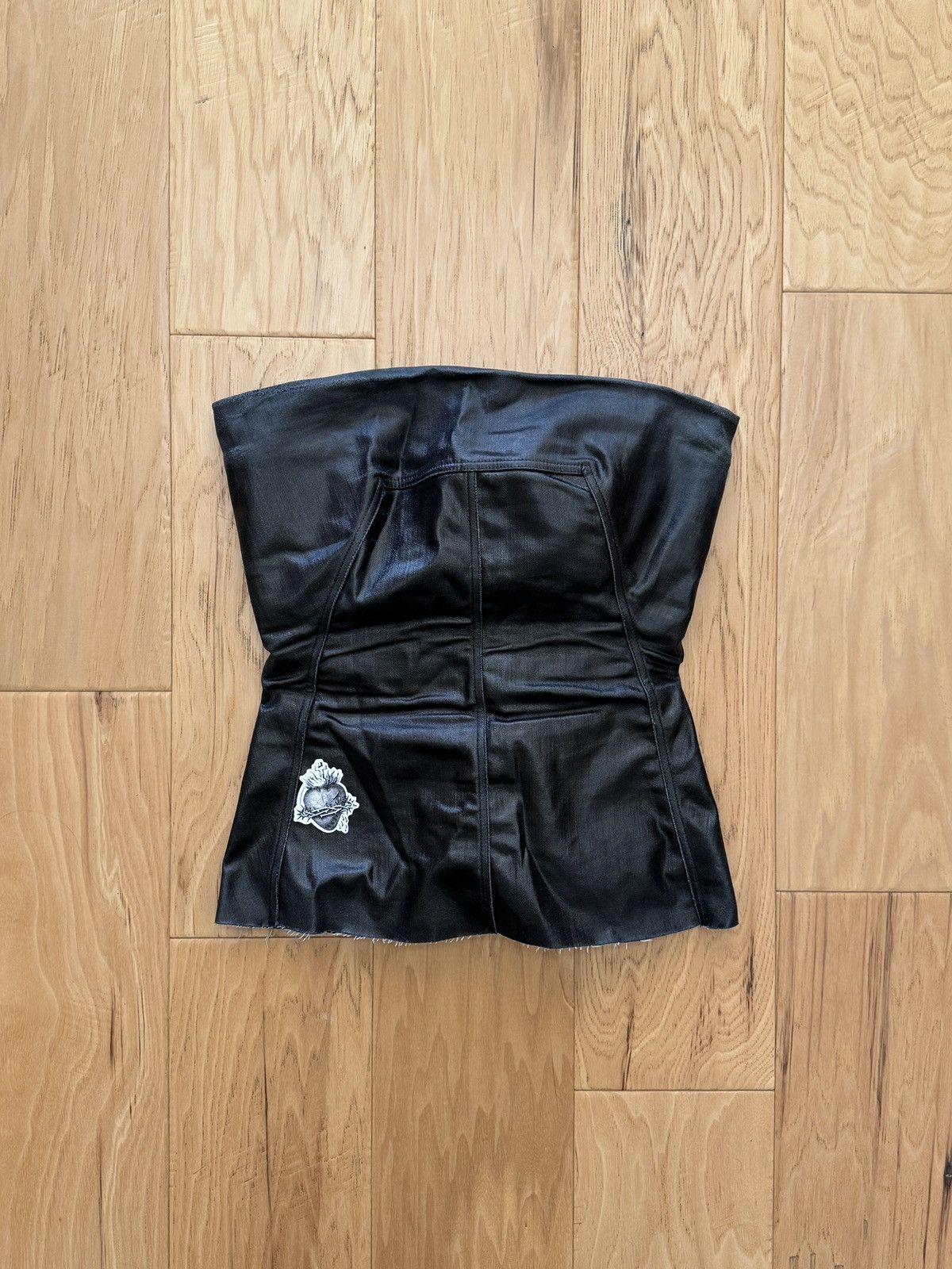 Rick Owens Rick Owens Black Denim Corset Top SS 23 Sz 40 Size S / US 4 / IT 40 - 1 Thumbnail