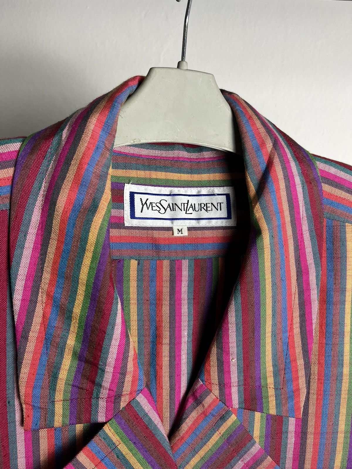 Hedi Slimane × Vintage × Yves Saint Laurent Vintage 1990s Yves Saint Laurent "Double Breasted Rainbow" Size M / US 6-8 / IT 42-44 - 2 Thumbnail