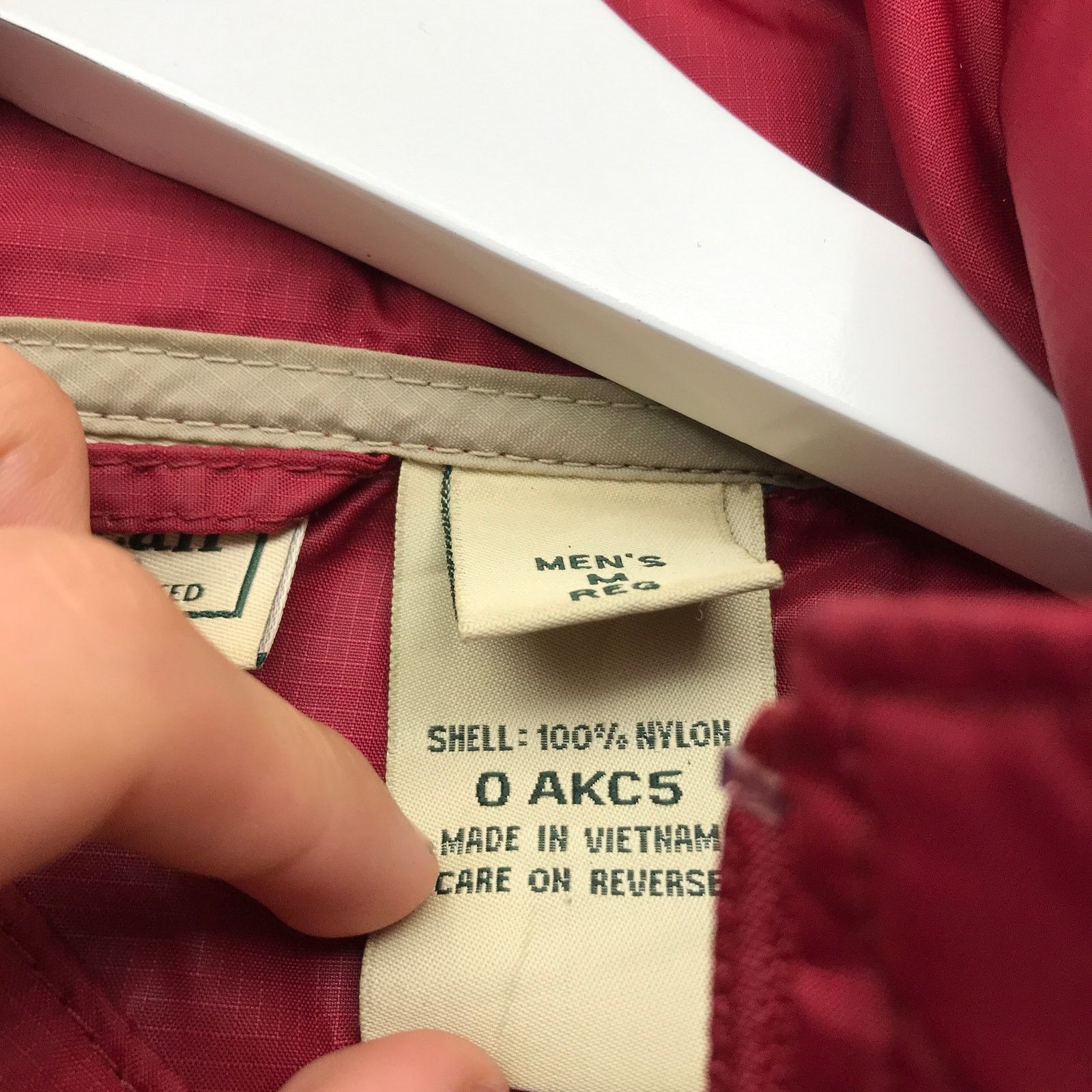 L.L. Bean LL Bean Lined Windbreaker Nylon Jacket Hoodie Mens M Red Size US M / EU 48-50 / 2 - 6 Thumbnail