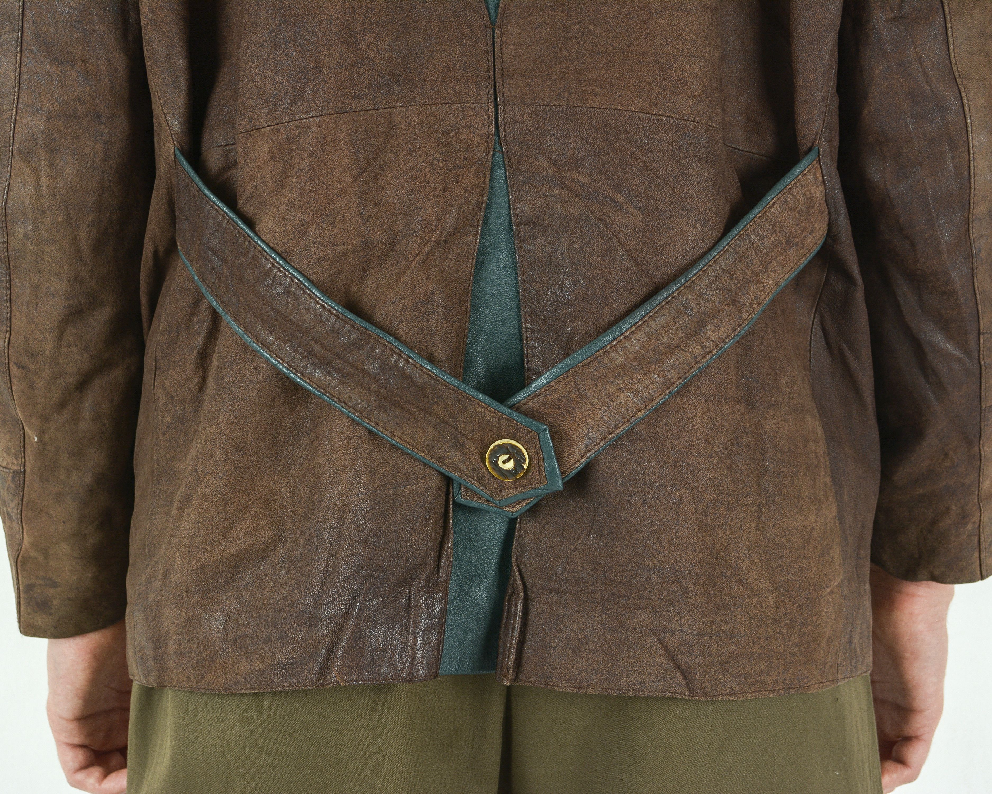 Leather Trachten Men Real Leather Blazer Jacket Sport Coat Jager Size 44R - 6 Thumbnail