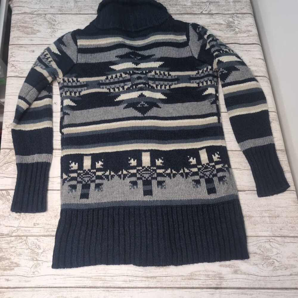 Stetson Stetson Black and Grey Aztec Print Button Cardigan Size Lar Size L / US 10 / IT 46 - 8 Thumbnail