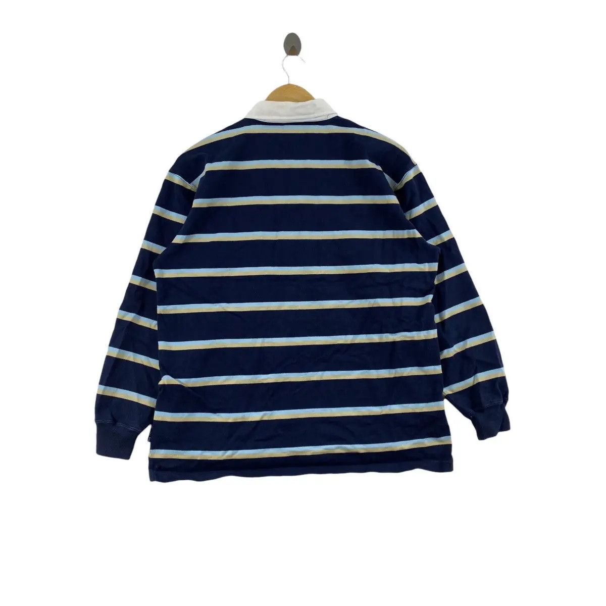 Hang Ten × Vintage Vintage HANG TEN HAWAII Striped Rugby Polo Tee Shirt Top Size US L / EU 52-54 / 3 - 3 Thumbnail