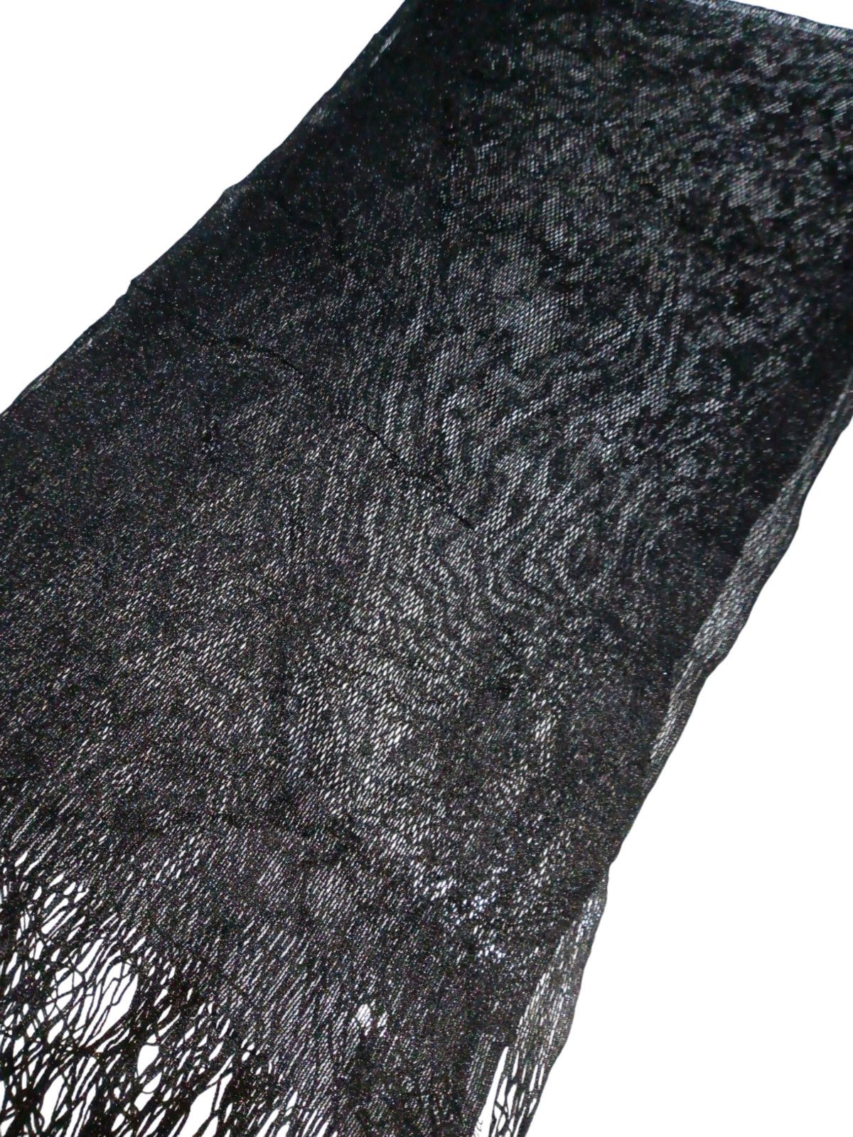 Dolce & Gabbana DOLCE & GABBANA ITALY Black Mesh Fabric Beach Wrap Shawl Size ONE SIZE - 5 Thumbnail