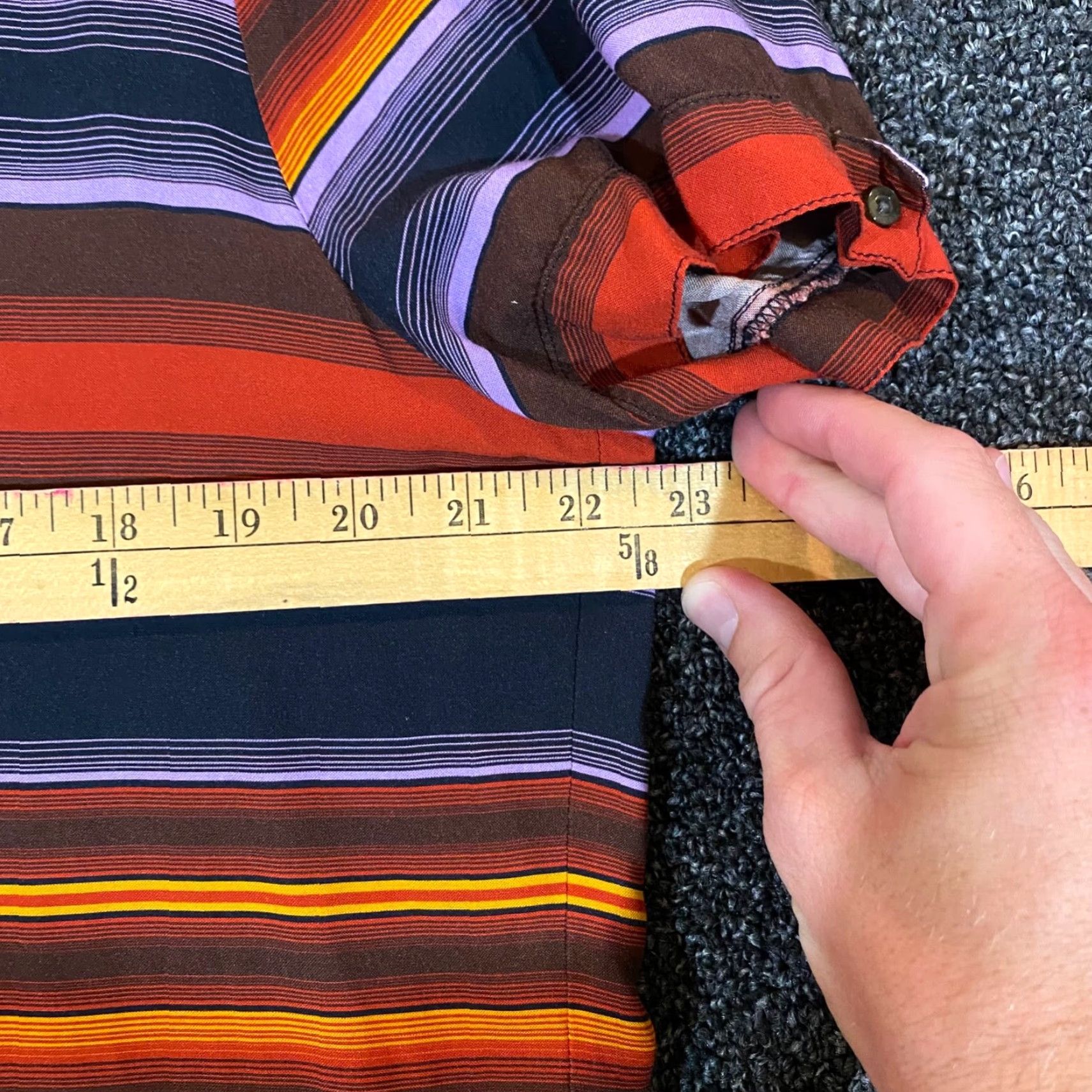 Parker Parke & Ronen Shirt Mens Large Multicolor Striped Button-Up Casual Short Sleeve Size US L / EU 52-54 / 3 - 5 Thumbnail