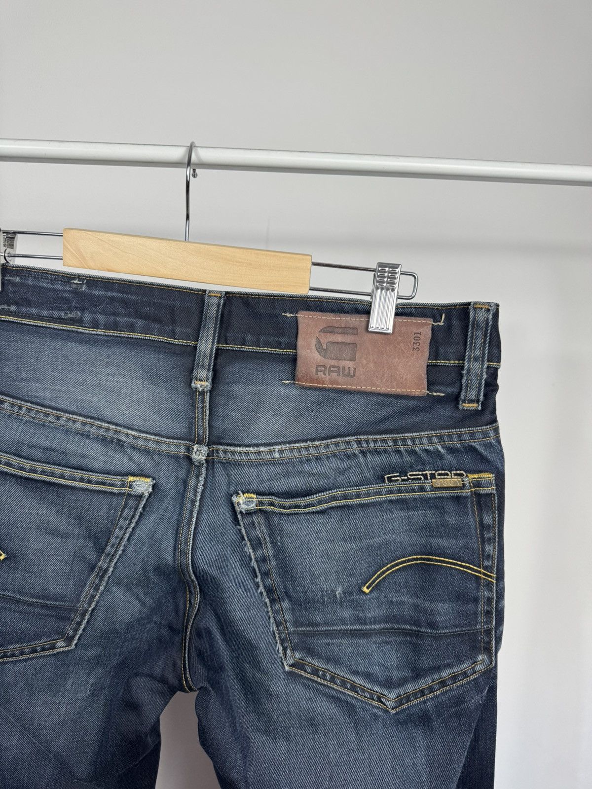 G-Star G Star Raw 3301 Low Tapered Jeans W30 L32 Denim Pants Men Size US 30 / EU 46 - 4 Thumbnail
