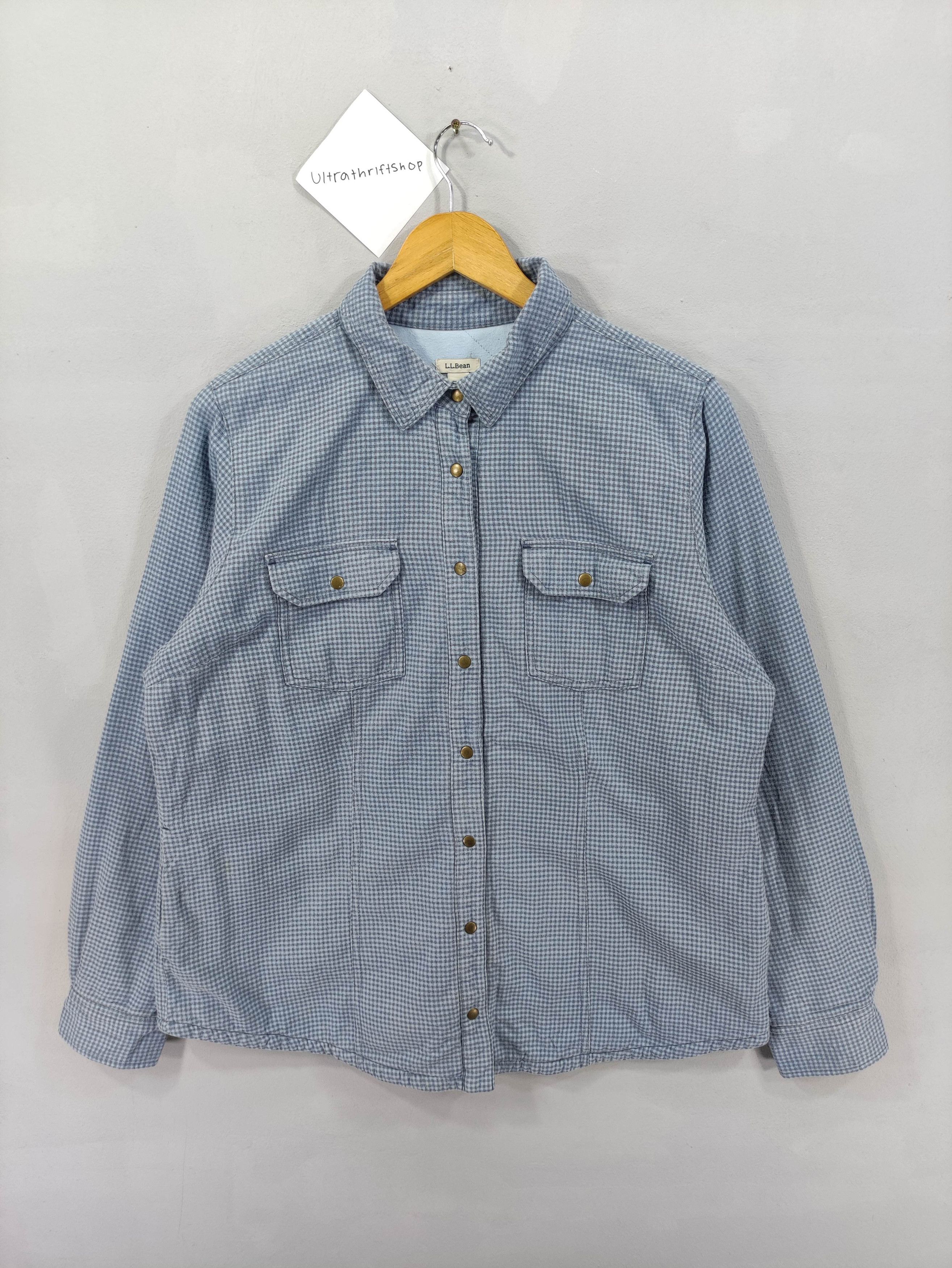 L.L. Bean Vintage L.L Bean Flannel Jacket Snap Button Size US L / EU 52-54 / 3 - 1 Thumbnail