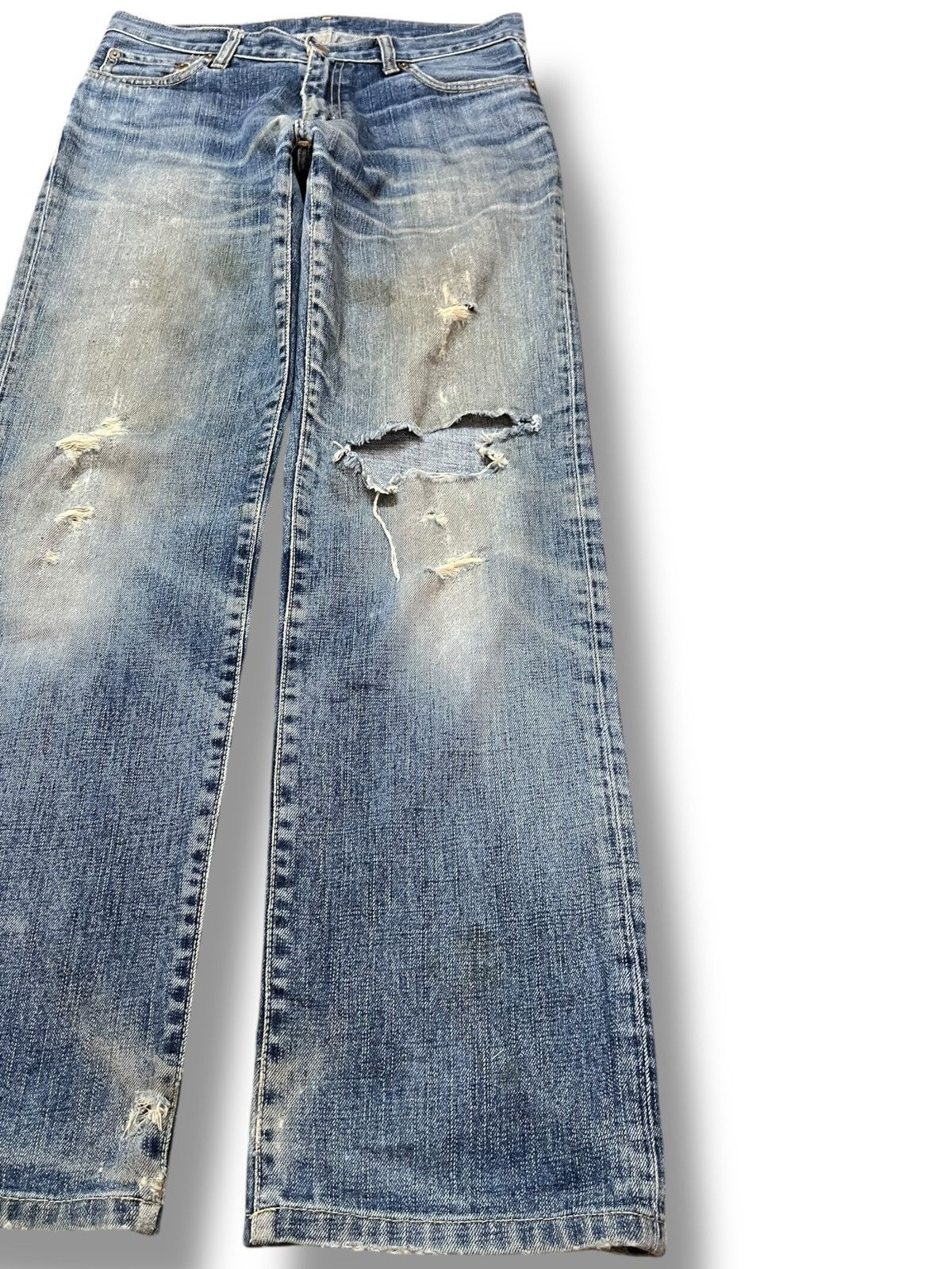 Uniqlo Vintage Uniqlo S-002 Honeycomb Distressed Denim Size US 30 / EU 46 - 4 Thumbnail