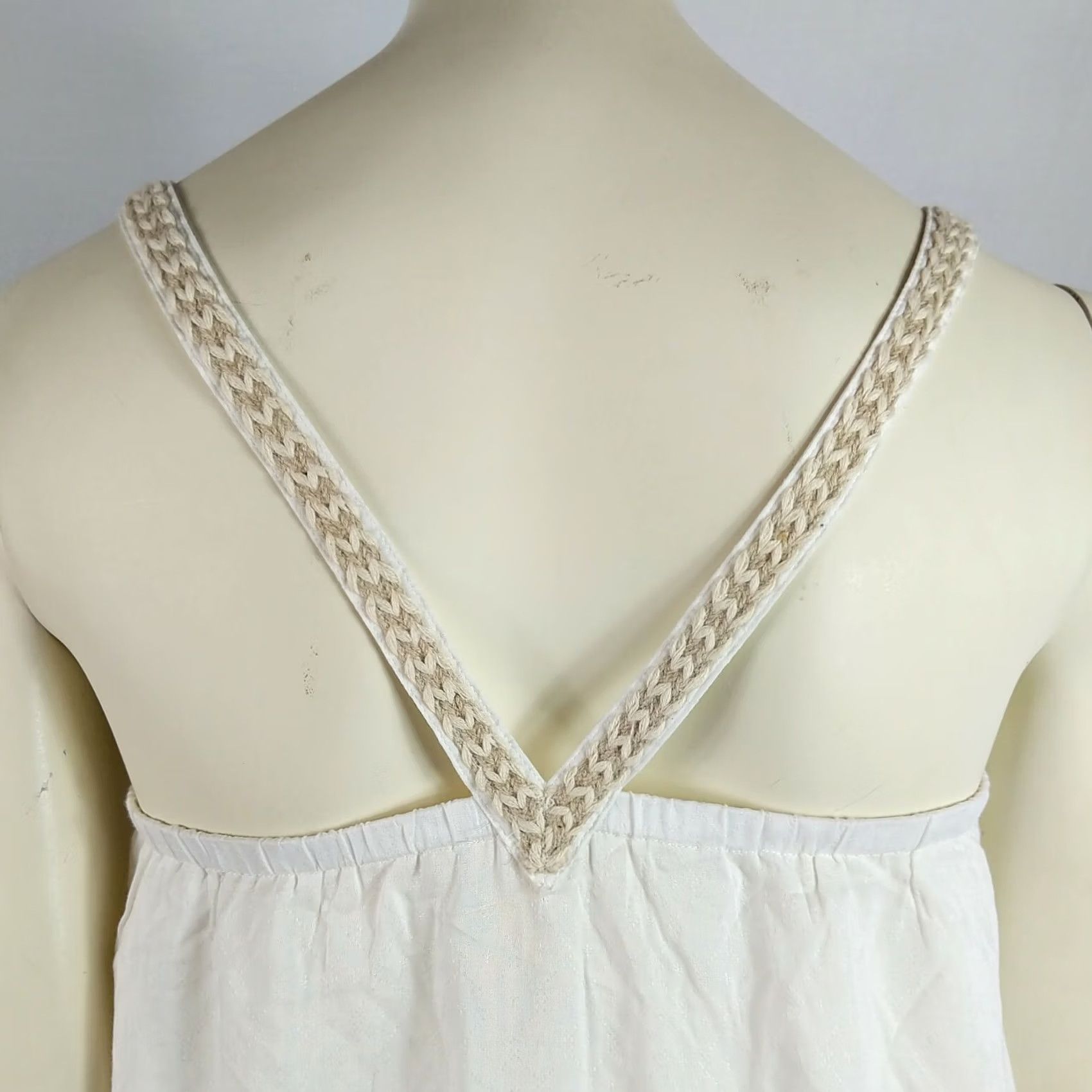 Anthropologie Anthropologie Hem & Thread Striped Sundress Sz S Strappy Racerback Sleeveless Daywear, White, Casual, Summer, Women, Regular Size S / US 4 / IT 40 - 6 Thumbnail