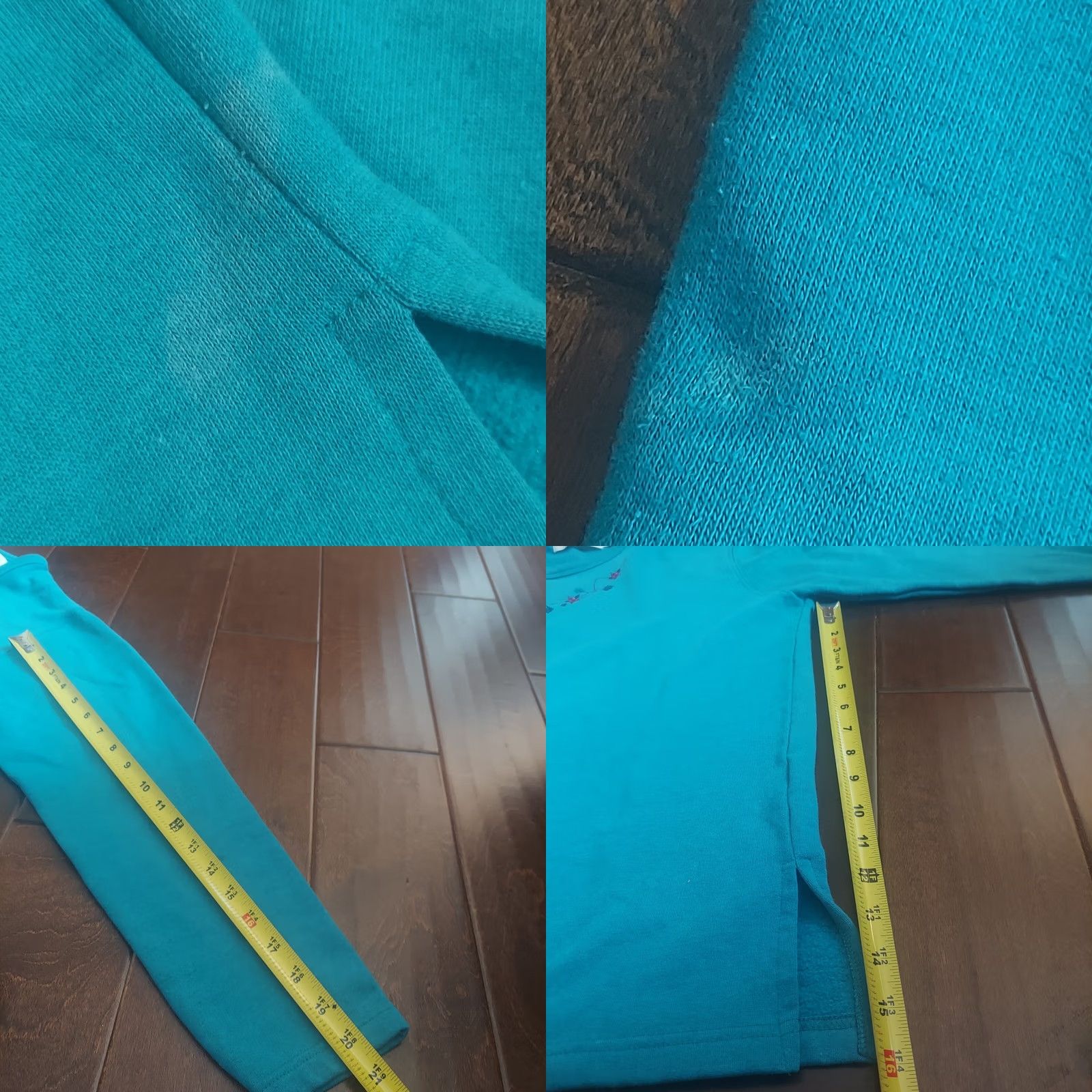 Vintage Holmewood Women's Turquoise Blue Plant Star Print Pullover Sweater Size M 14/16 Sleeve Long Crew Neck Stars Pullover Women M & M Size M / US 6-8 / IT 42-44 - 9 Thumbnail