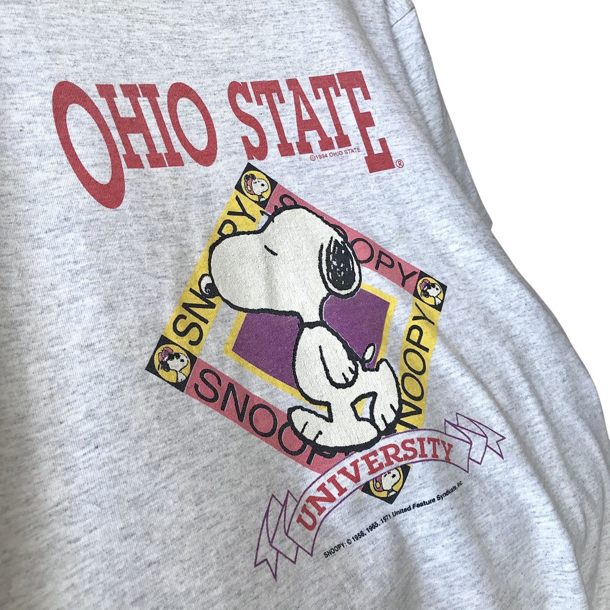 Peanuts × Velva Sheen × Vintage Snoopy Peanuts Ohio State Uni. Vintage 1994 Unisex Kids Tee Size US L / EU 52-54 / 3 - 3 Thumbnail