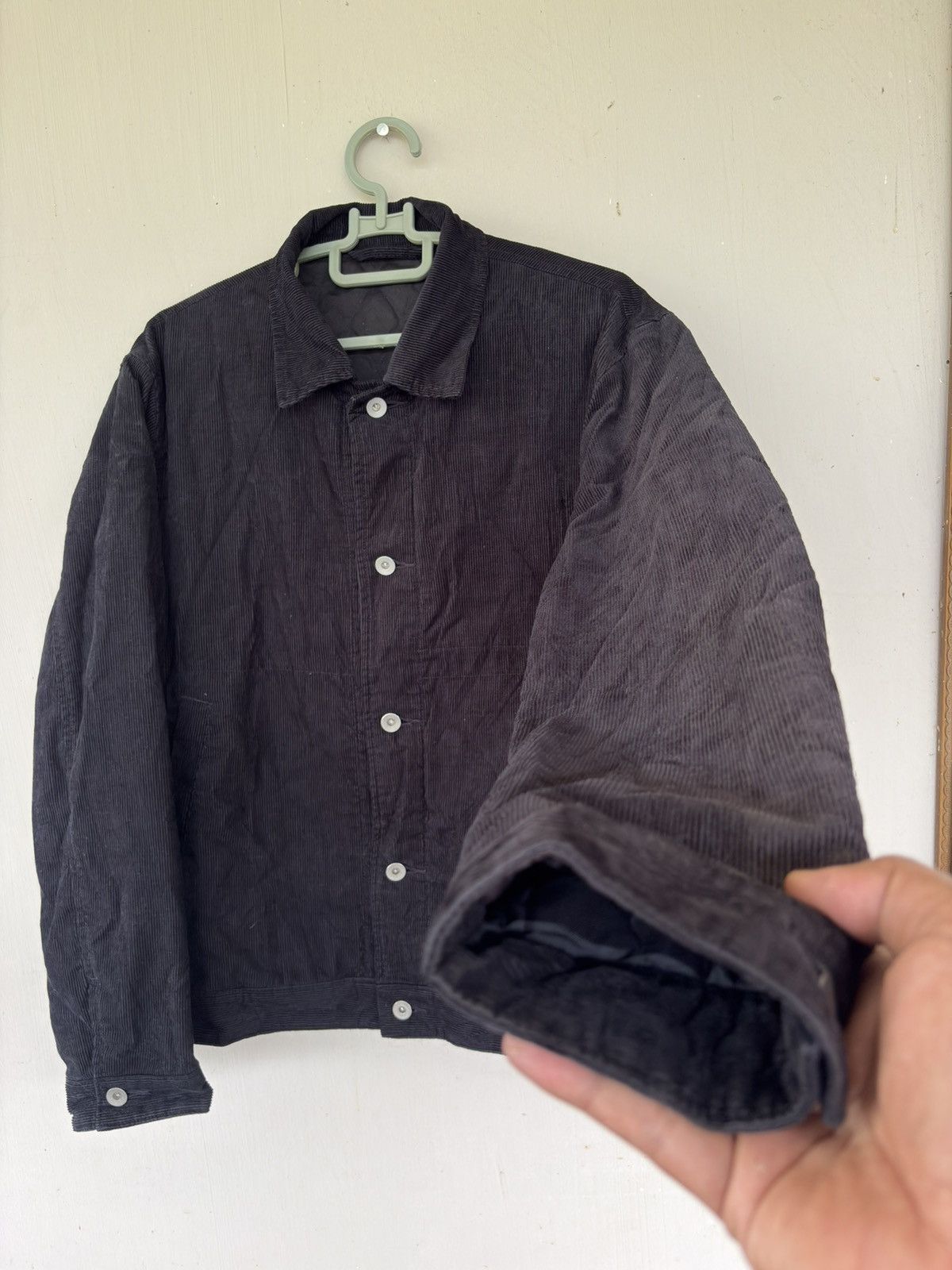 Japanese Brand Compass Black Corduroy Jacket Button-Up Size US XXL / EU 58 / 5 - 5 Thumbnail