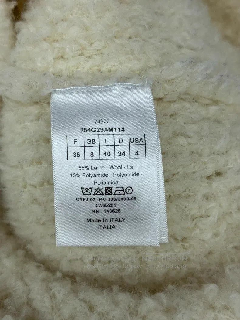 Dior Dior White lamb's wool hooded zipper jacket Size XS / US 0-2 / IT 36-38 - 5 Thumbnail