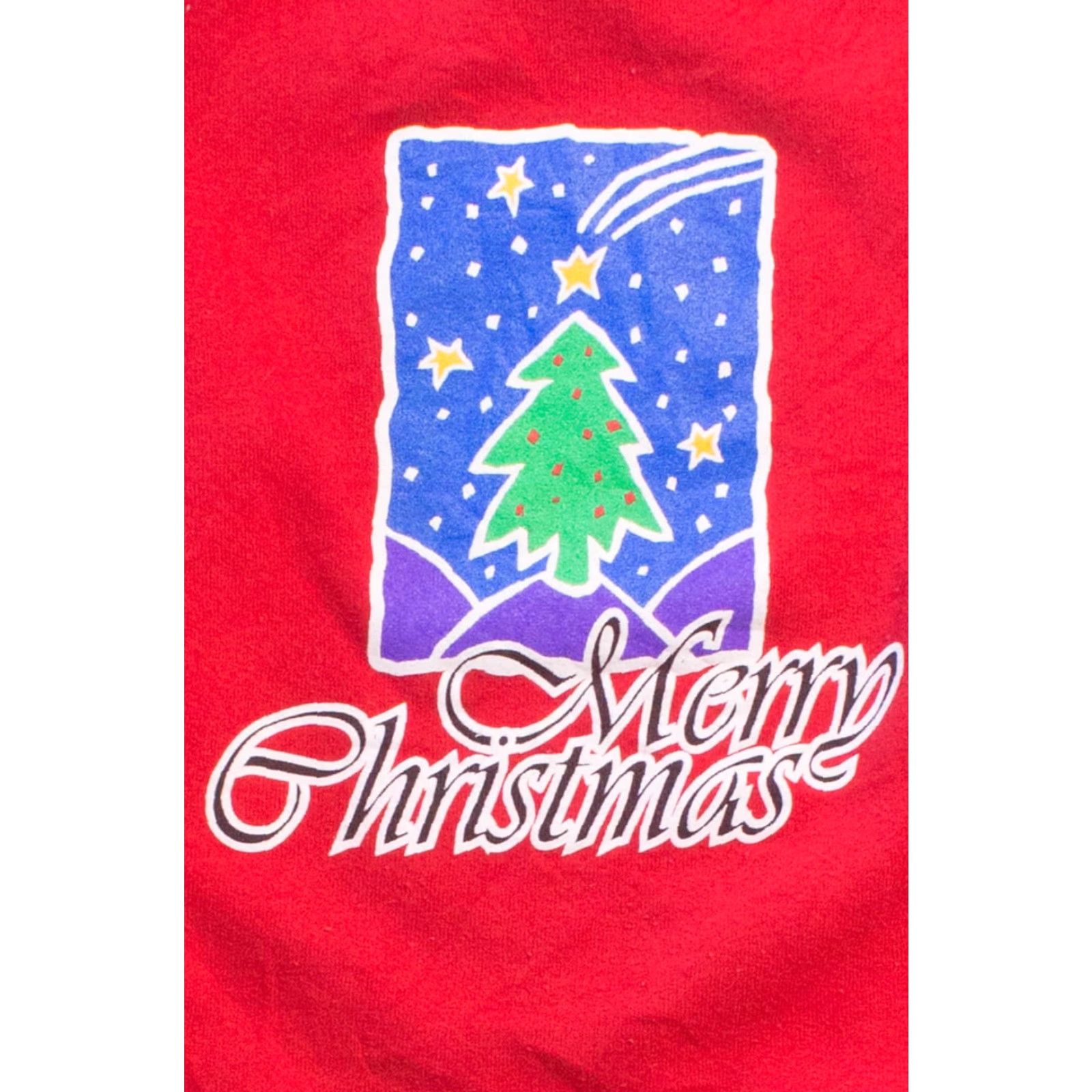 Vintage VINTAGE Red Ugly Christmas Sweater Shirt Large Red Christmas Ragstock 1990s Mens Womens Size L / US 10 / IT 46 - 2 Thumbnail