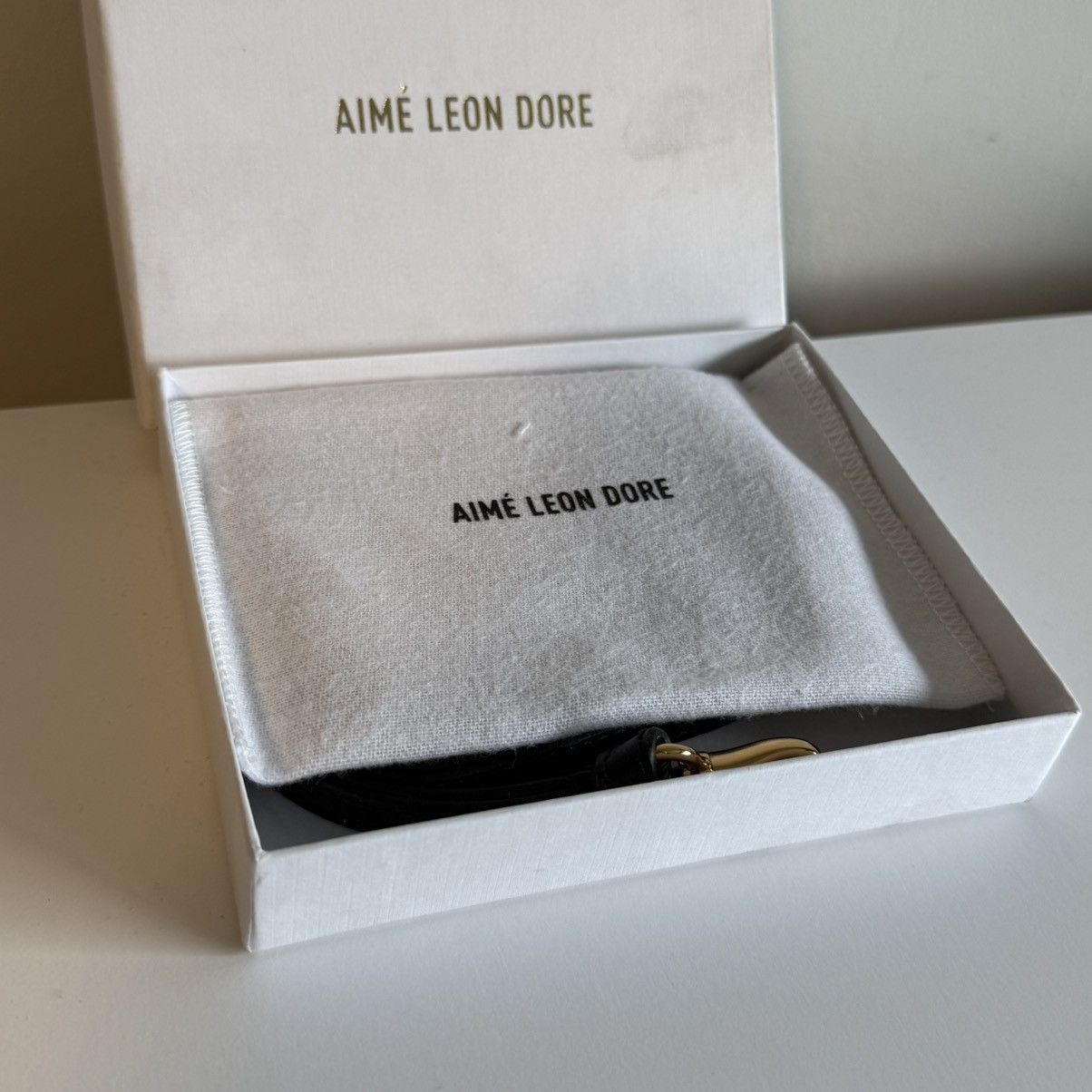 Aime Leon Dore Aime Leon Dore Debossed Logo Leather Card Holder Marine Size ONE SIZE - 10 Thumbnail