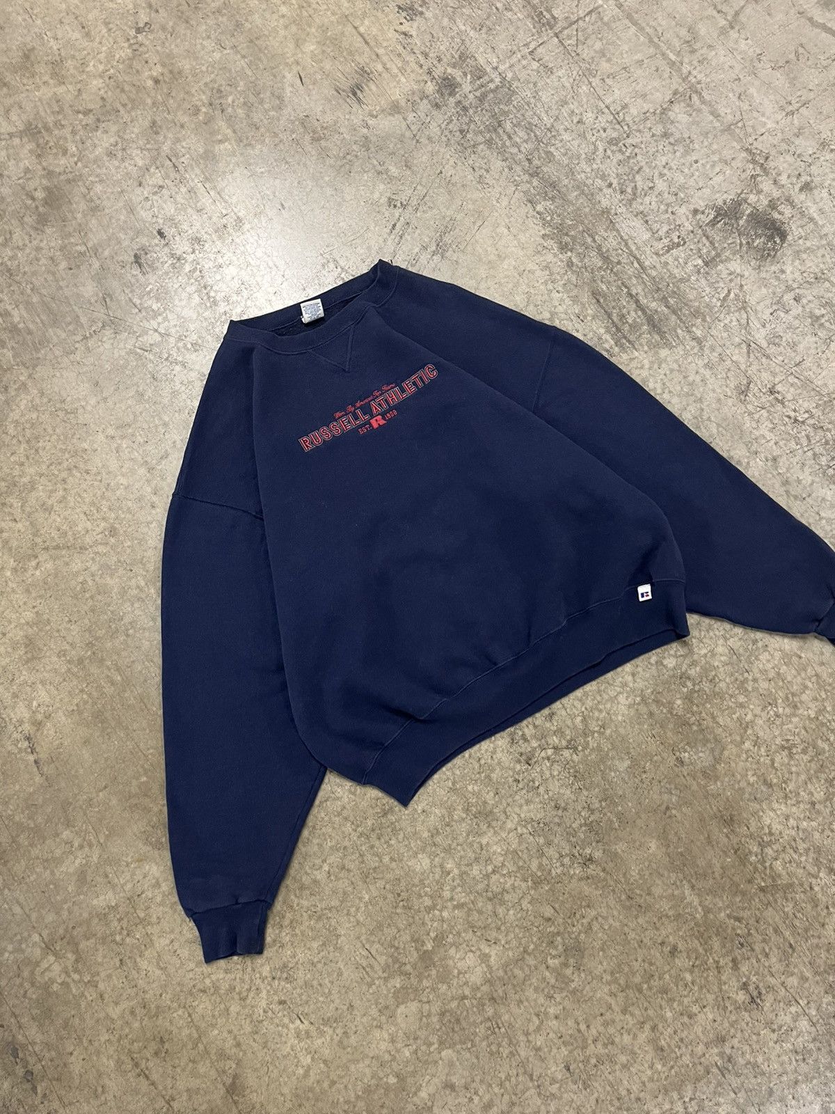 Russell Athletic × Vintage Russell athletic vintage 90s embroidered spell out crewneck Size US XL / EU 56 / 4 - 1 Thumbnail
