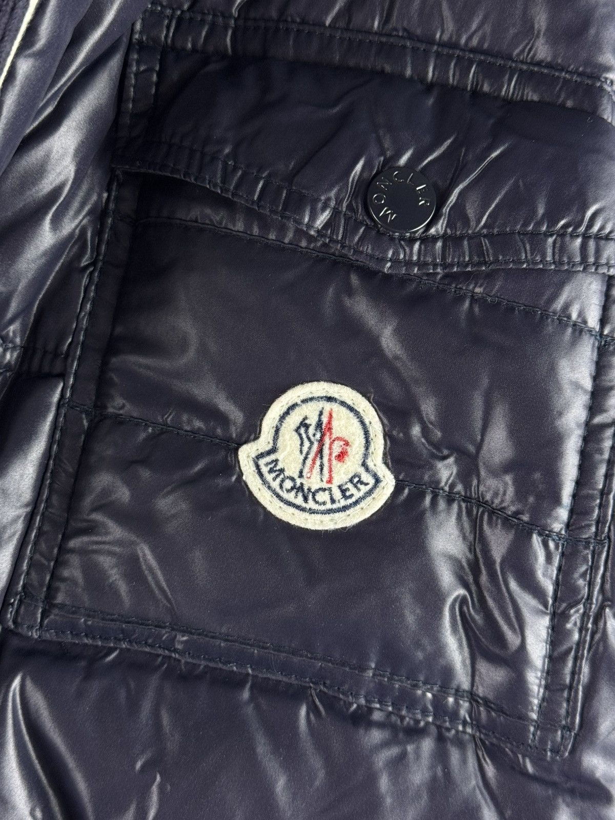 Moncler Moncler Branson Down Puffer Jacket Blue Size - 4 Size US L / EU 52-54 / 3 - 3 Thumbnail