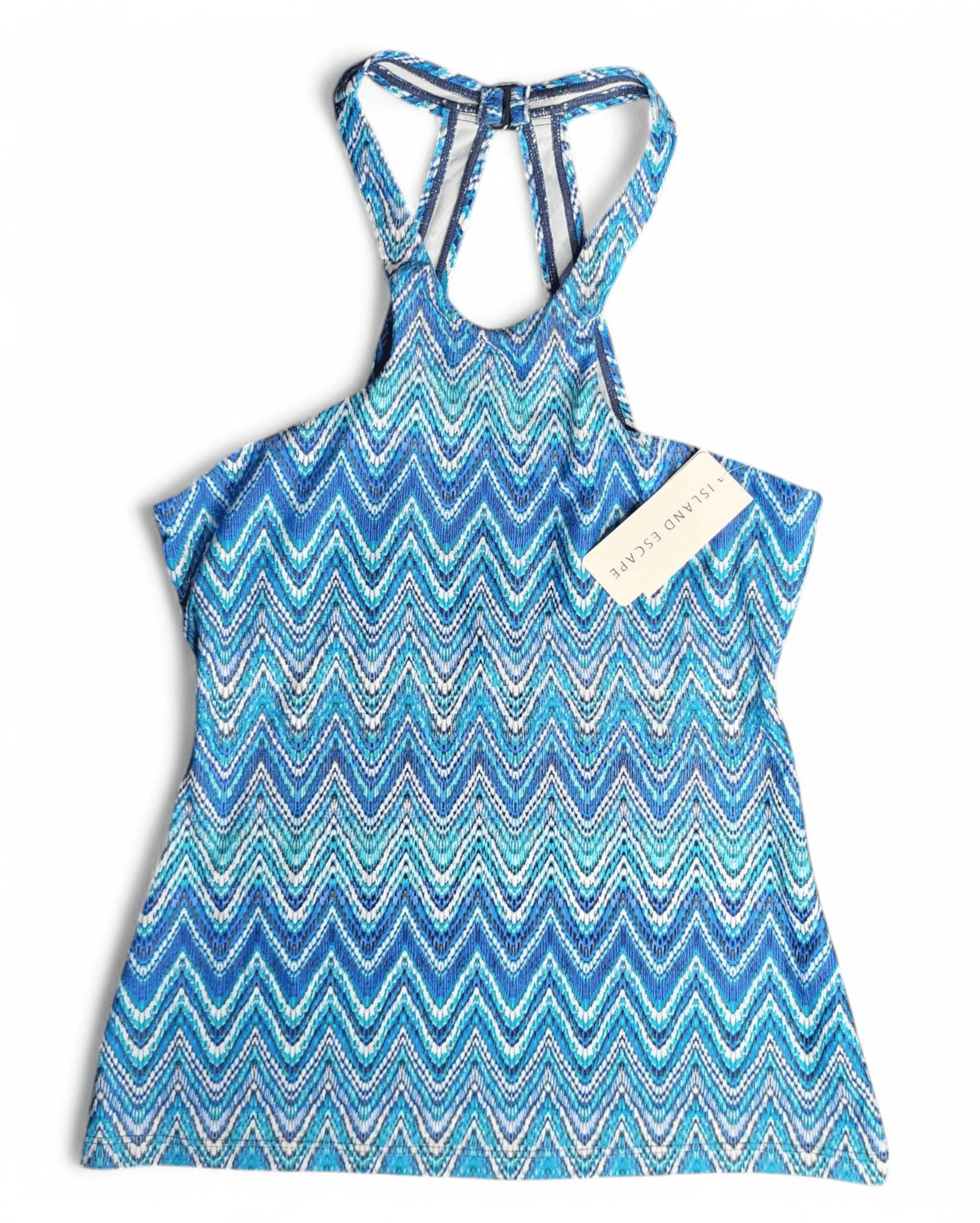 Other NWT Island Escape Chevron Tankini Top High Neck Size 6 Size M / US 6-8 / IT 42-44 - 3 Thumbnail