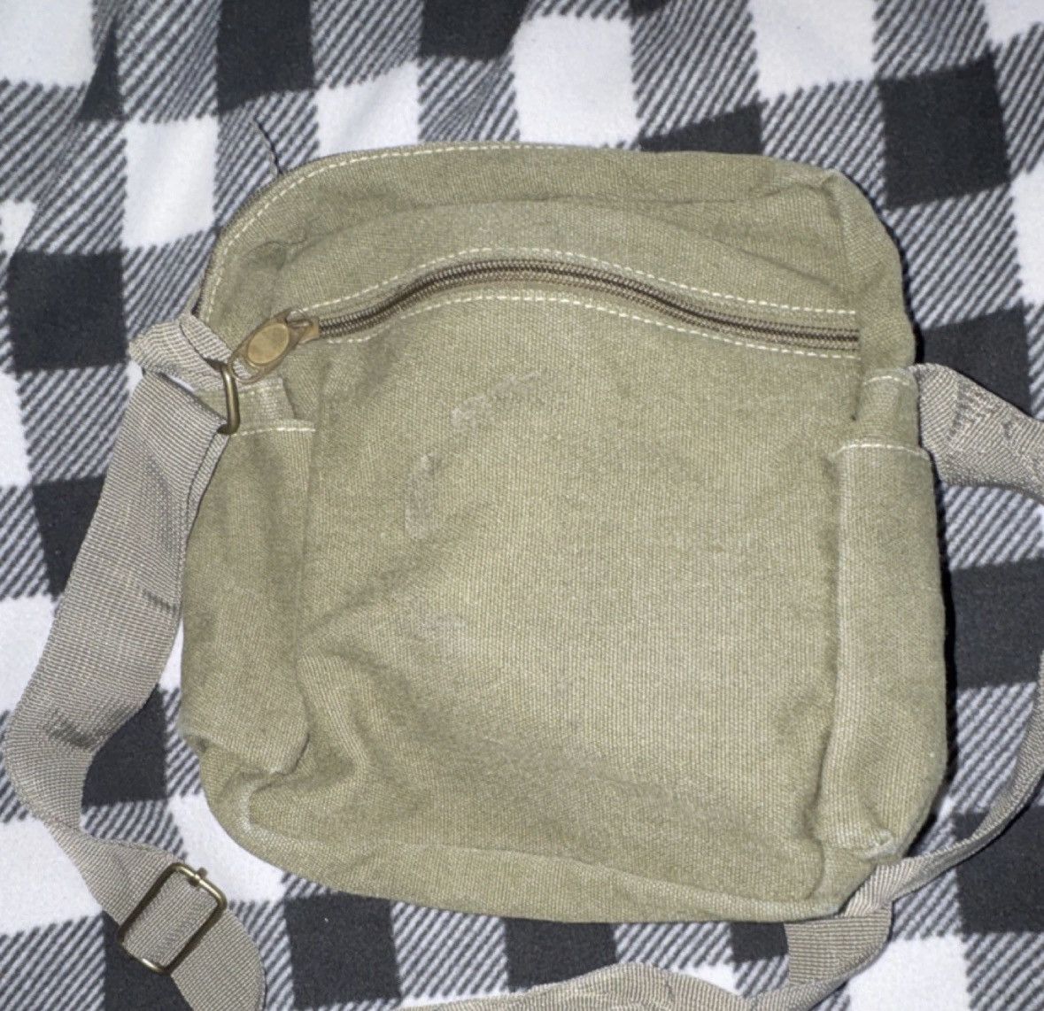 Other TOHQ Olive Green Messenger Bag Adjustable Strap Zip Closure Size ONE SIZE - 2 Thumbnail