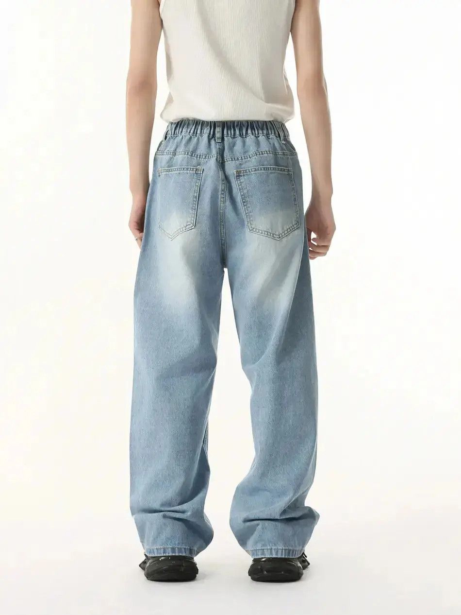 Japanese Brand Retro loose high street straight leg jeans Size US 32 / EU 48 - 2 Thumbnail