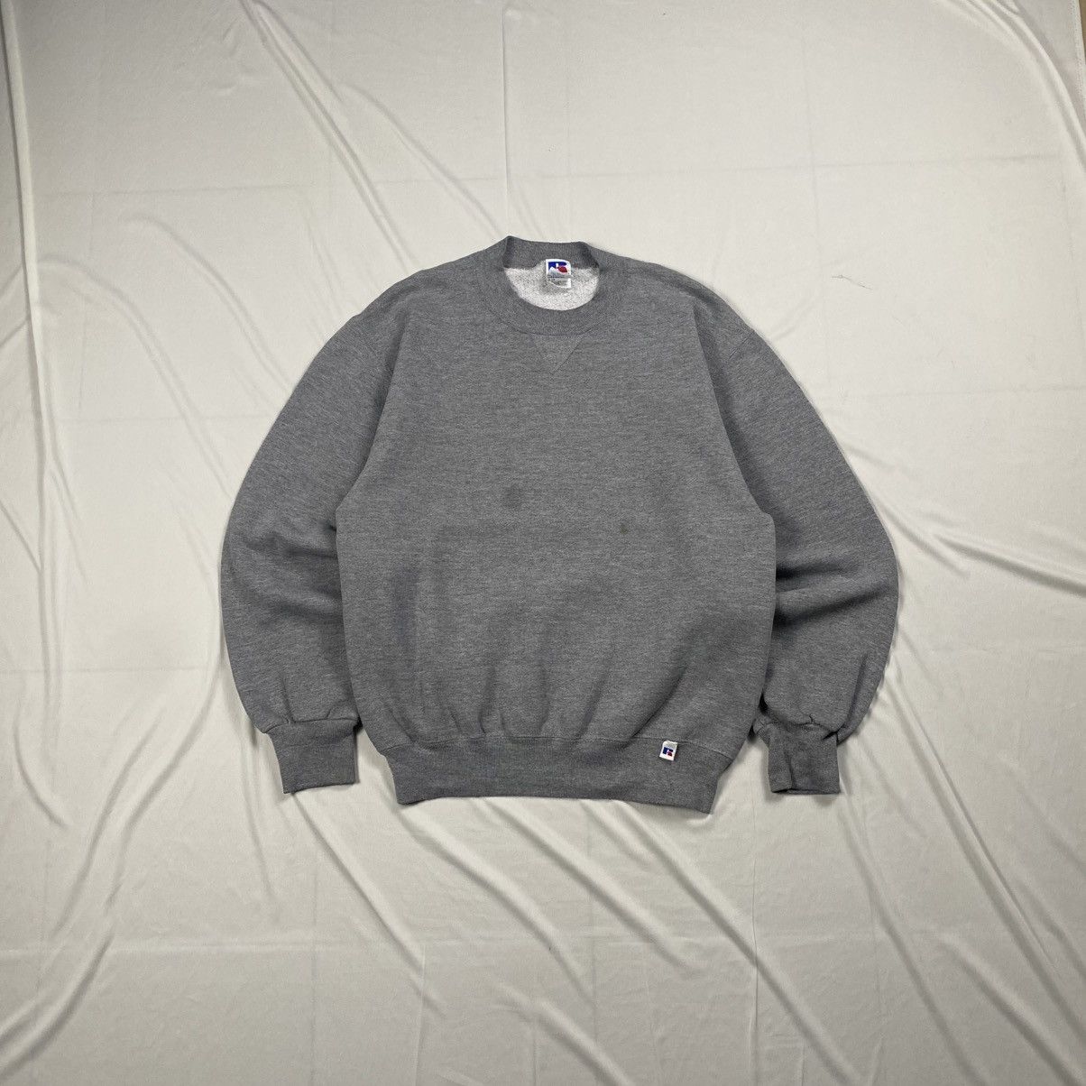 Russell Athletic Vintage 90s Russell Blank Boxy Crewneck Size US S / EU 44-46 / 1 - 1 Thumbnail