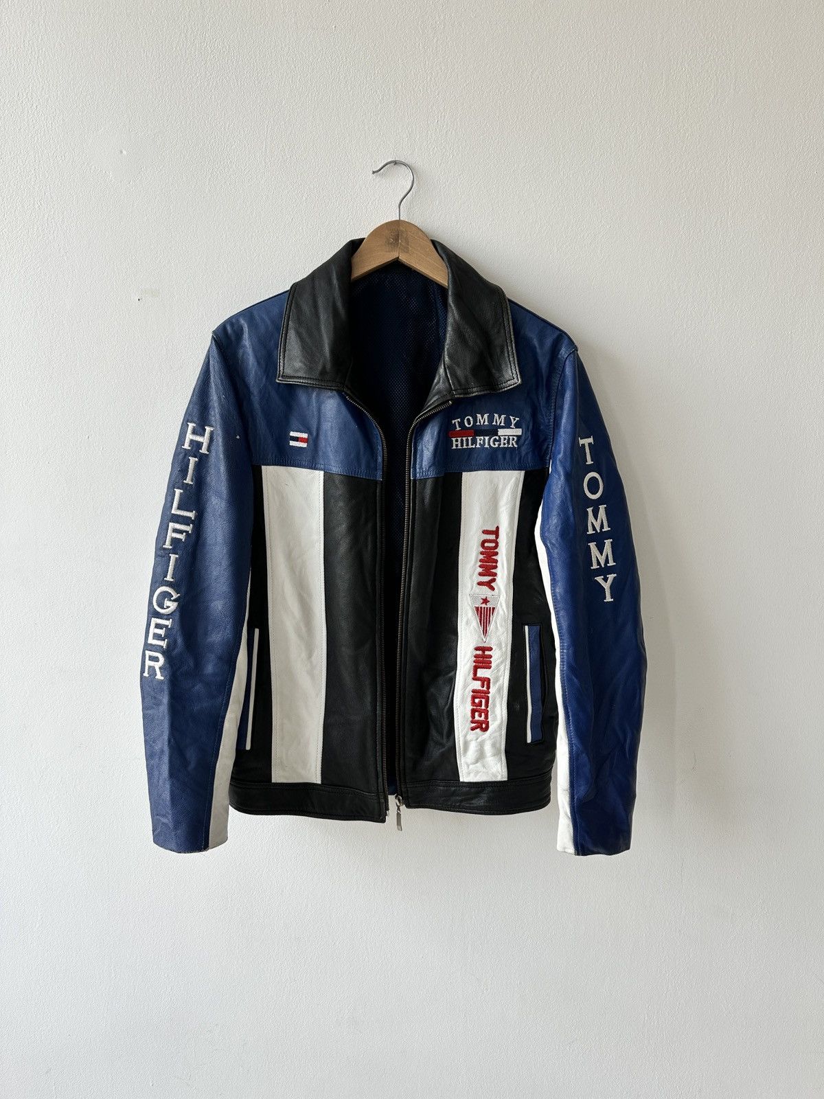 Vintage Tommy Hilfiger Faded Racing Biker Jacket