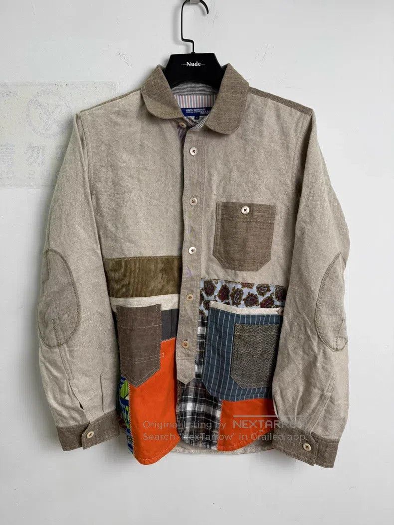 Junya Watanabe Junya Watanabe Patchwork Linen Jacket Shirt Size US S / EU 44-46 / 1 - 1 Thumbnail