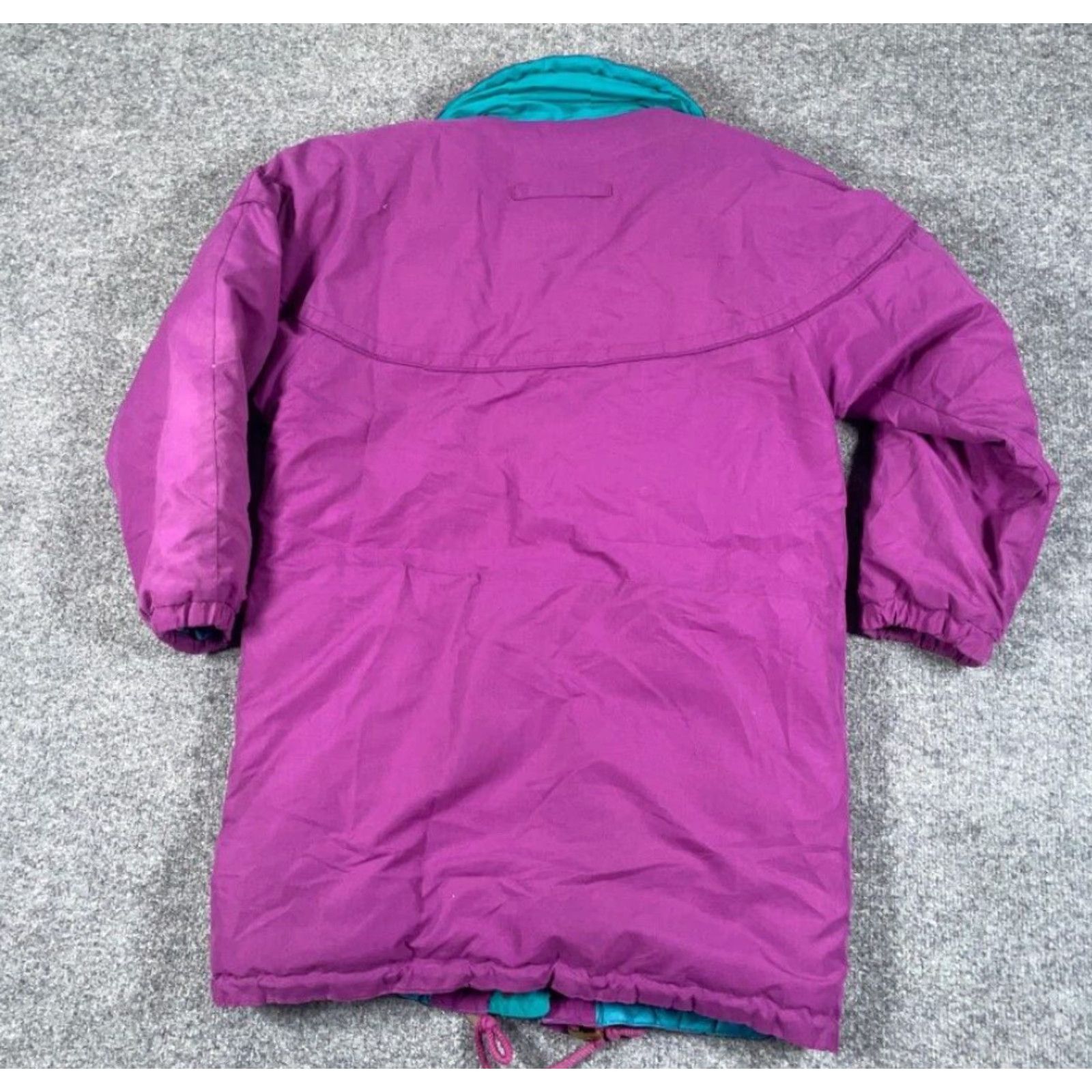 London Fog VINTAGE London Fog Parka Jacket Women XS Purple Aztec Collar Hooded Full Zip Insulated Lined Polyester Size XS / US 0-2 / IT 36-38 - 2 Thumbnail