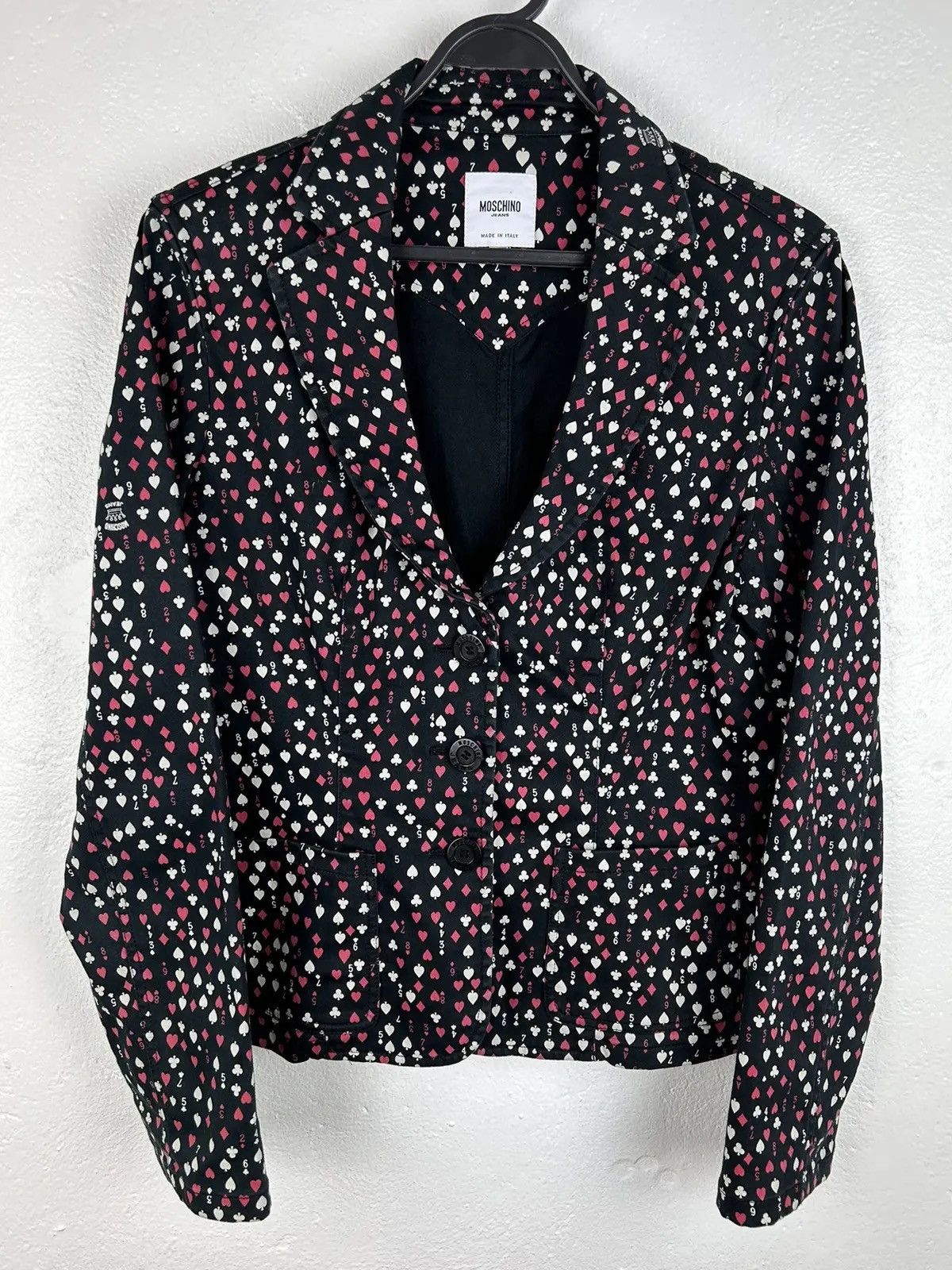 Love Moschino Vintage Moschino Jeans Poker Playing Cards AOP Blazer Size M / US 6-8 / IT 42-44 - 1 Thumbnail