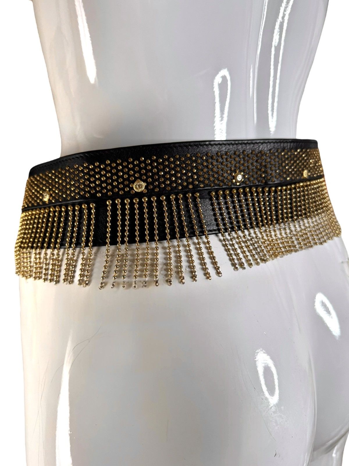 Versace Gianni Versace Vintage 90s Leather Belt with Medusa & Fringe Size ONE SIZE - 11 Thumbnail