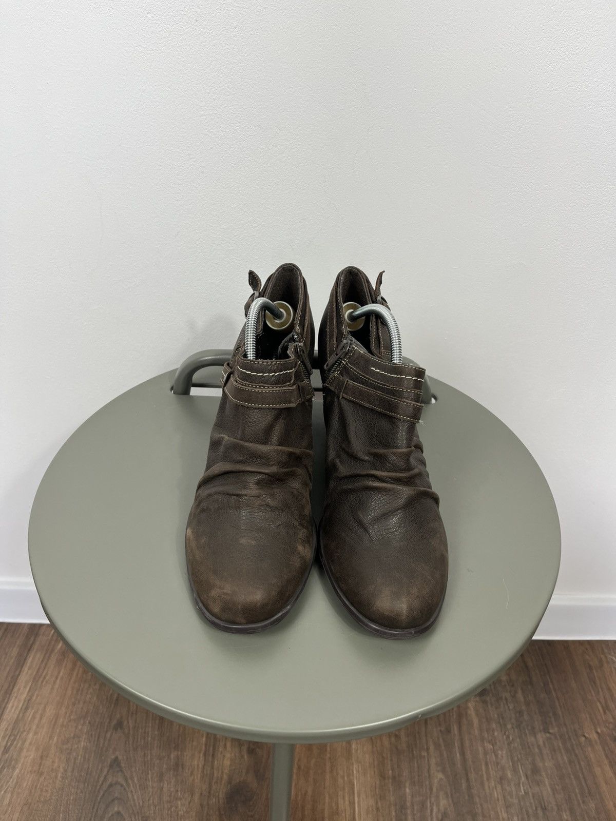 Other Women’s Brown Leather Ankle Boots Heels 41 Size US 10 / IT 40 - 3 Thumbnail