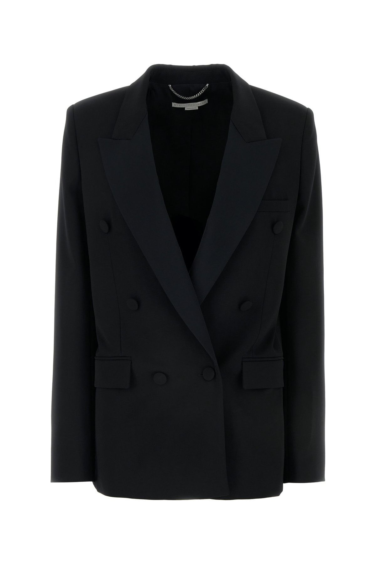 Stella McCartney Black Stretch Wool Blazer Size S / US 4 / IT 40 - 1 Thumbnail