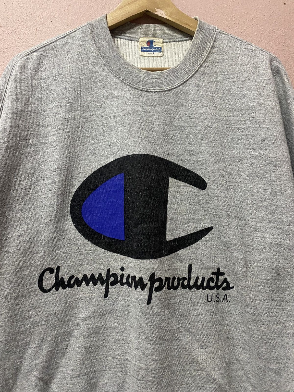 Champion Vintage Big Logo Champion Products U.S.A Sweatshirt Size US L / EU 52-54 / 3 - 3 Thumbnail
