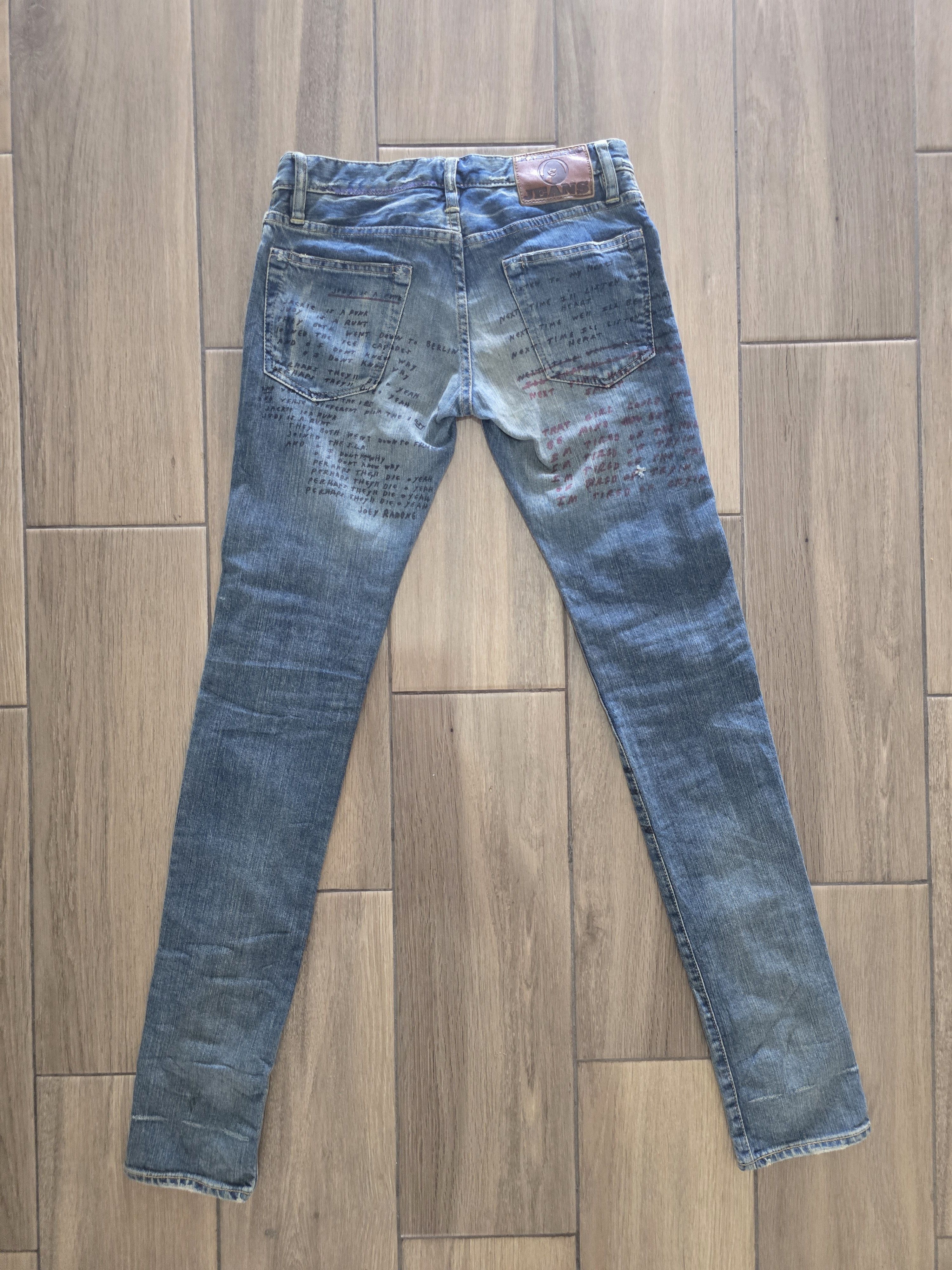 Hysteric Glamour Hysteric Glamour X Ramones Studded Lyric Jeans Size 27" / US 4 / IT 40 - 2 Thumbnail